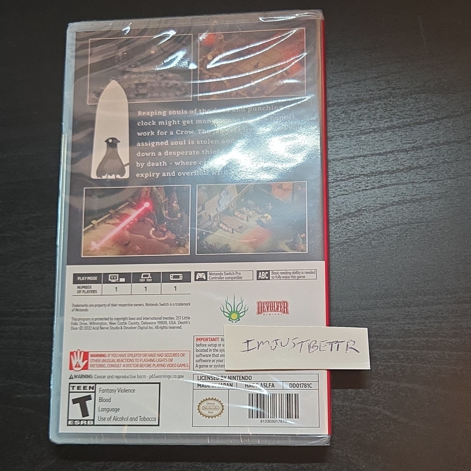 Devolver Digital Death’s Door Nintendo Switch T Rated Action NTSC-U/C US/Canada