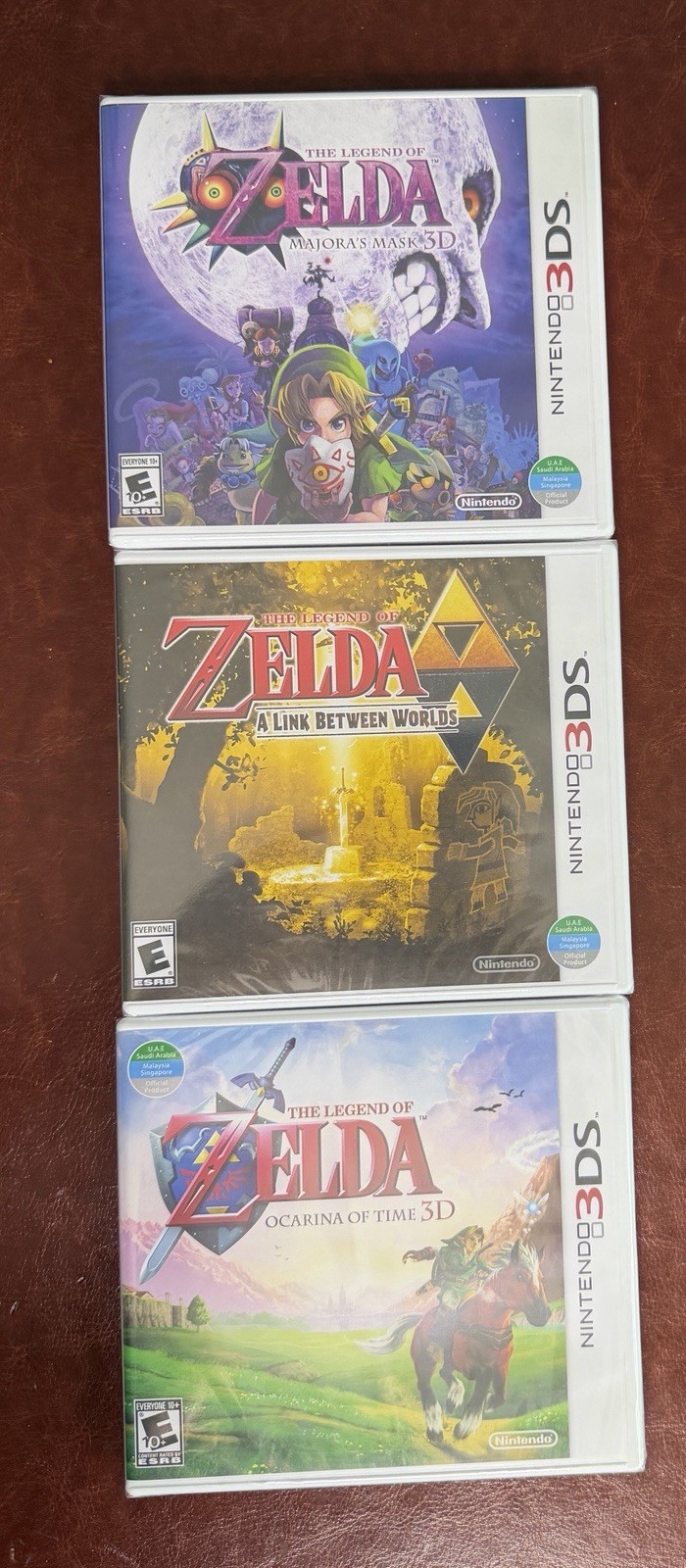 Nintendo 3DS Zelda: Ocarina of Time 3D, A Link Between Worlds, Majora’s Mask