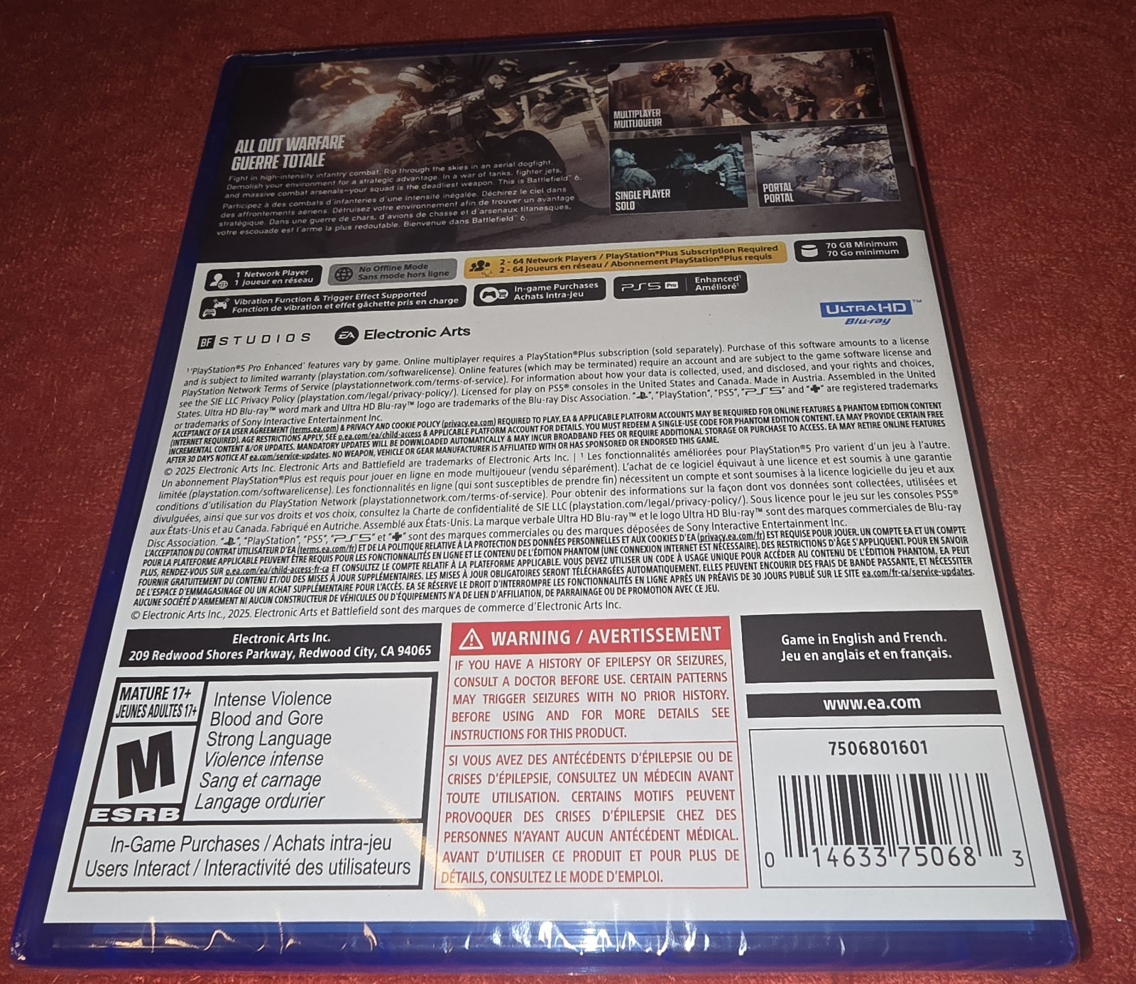 Battlefield 6 – Phantom Edition Sony PlayStation 5 PS5 BRAND NEW FACTORY SEALED