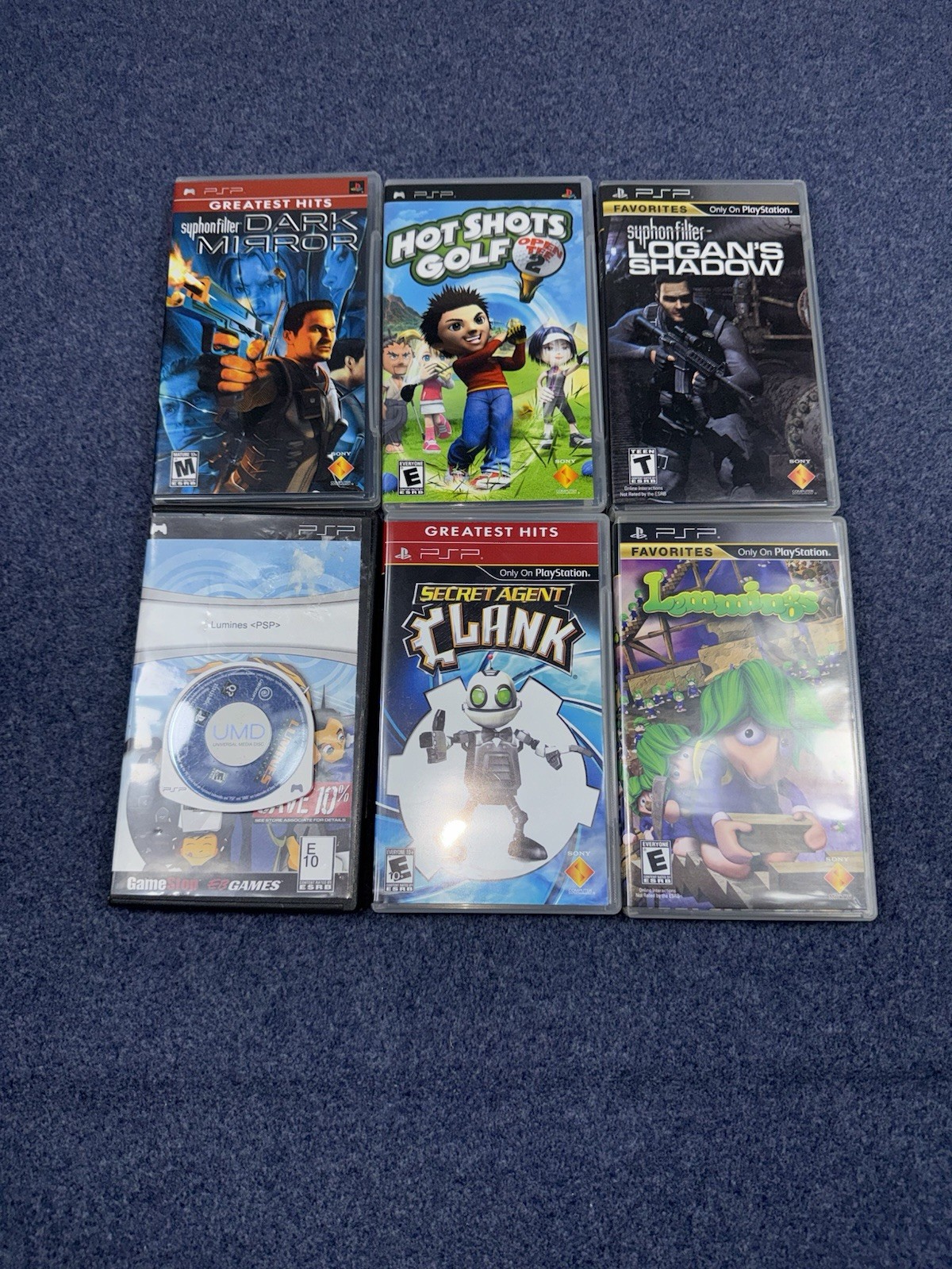 Lot Of 6 PSP Games Sony PlayStation Portable Variety Tested Clean!