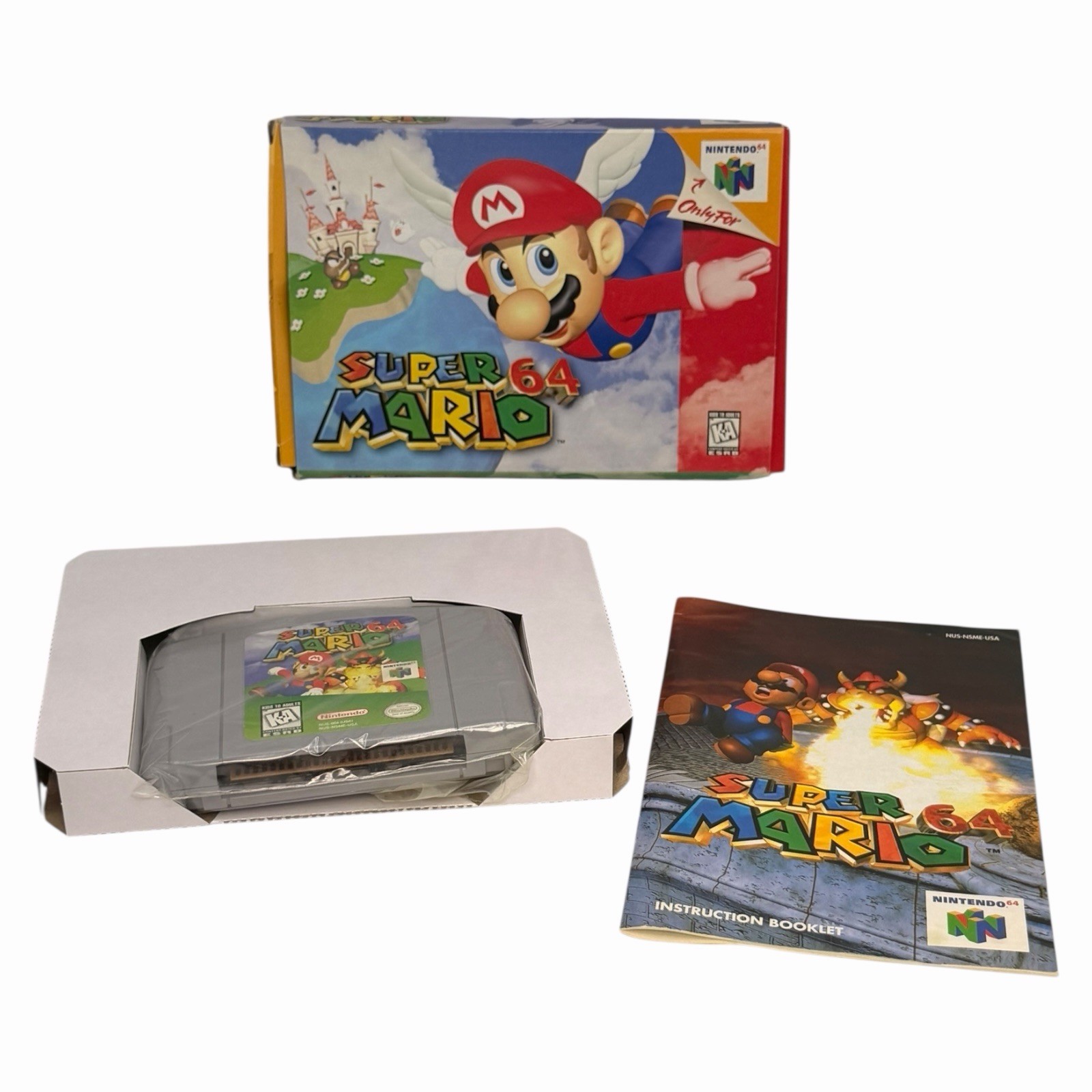 Super Mario 64 (Nintendo 64, 1996) N64 CIB Complete w/ Manual Tested