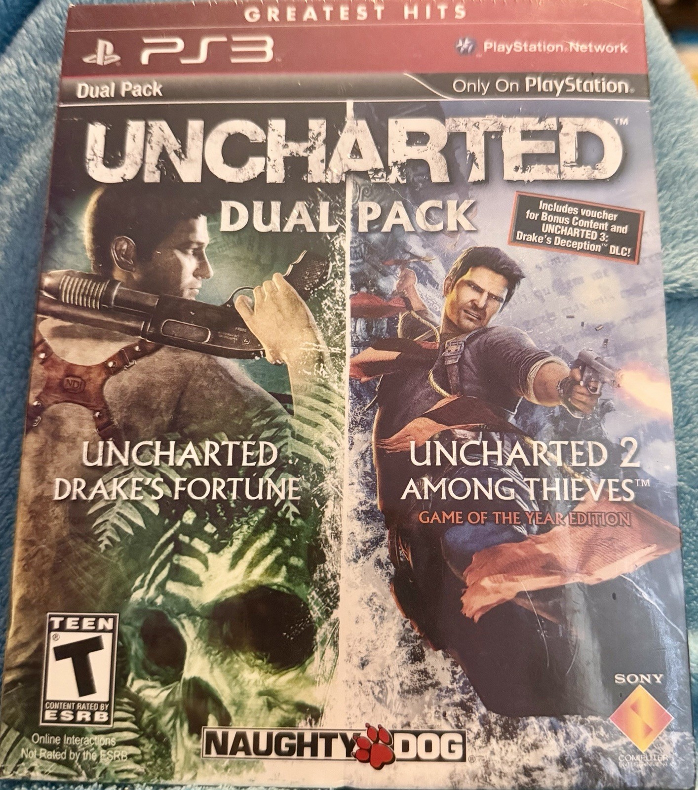 ~*~NEW, Sealed Uncharted Drake’s Fortune & 2 Amongst Thieves Dual Pack – PS3~*~