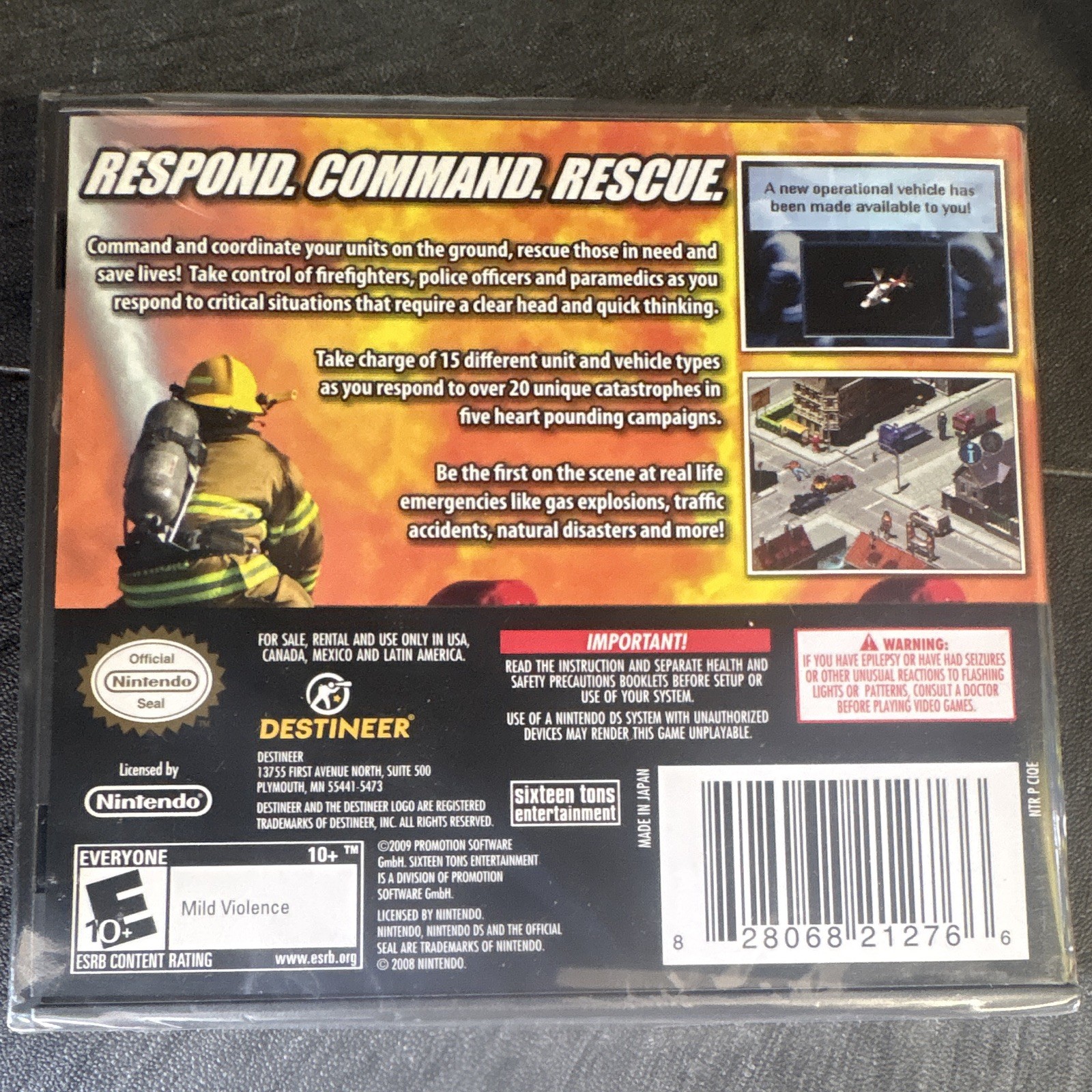 Destineer Emergency! Disaster Rescue Squad (Nintendo DS, NTSC-U/C) E10+ Sealed