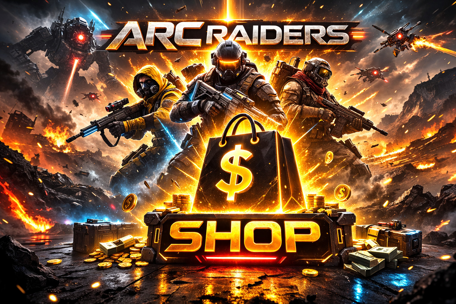 🔥ARC RAIDERS SHOP🔥 PC PS5 XBOX BLUEPRINTS COINS WEAPONS KEYS WORKSTATION
