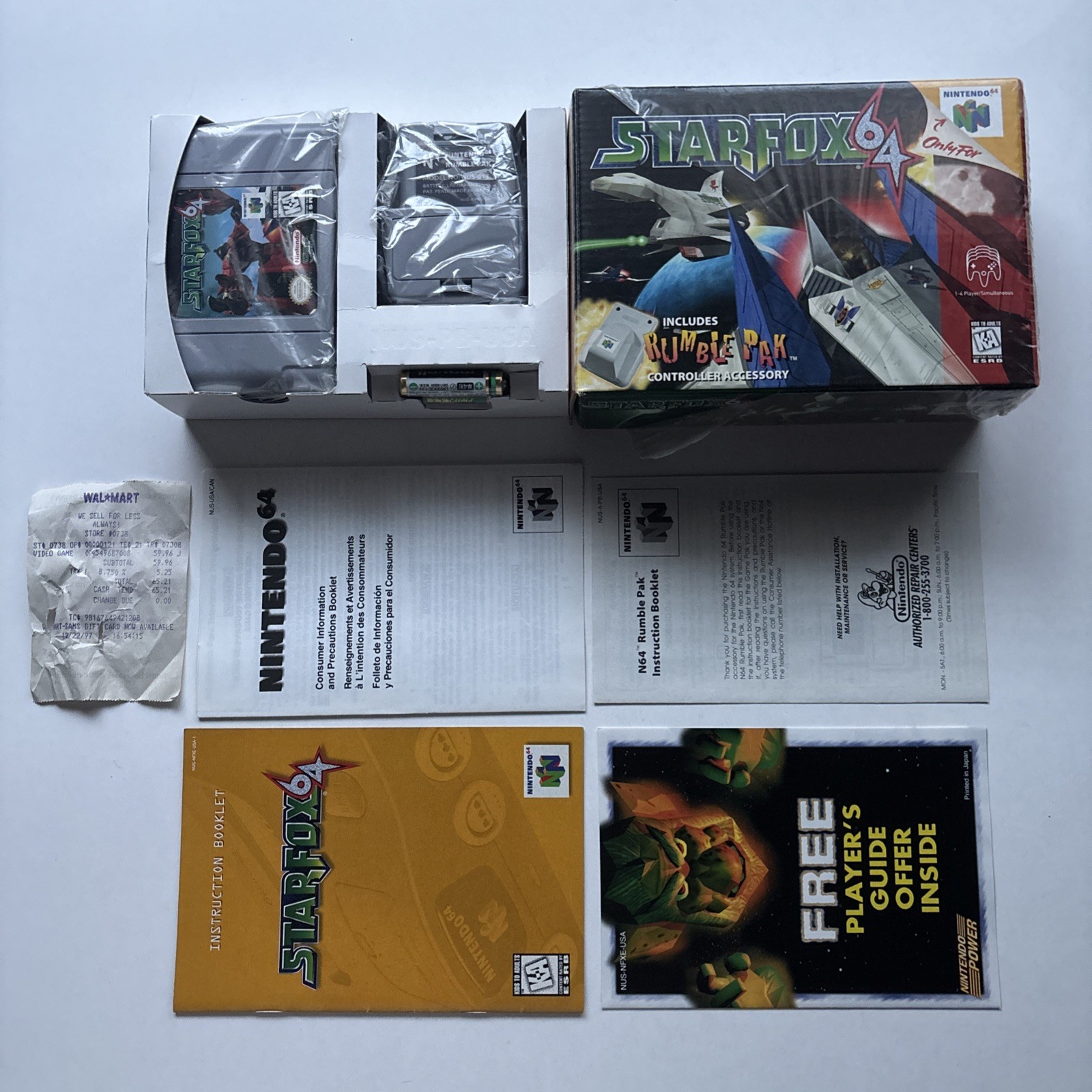Star Fox Nintendo 64 N64 Authentic Complete In Box CIB Batteries Mint Cart Rare