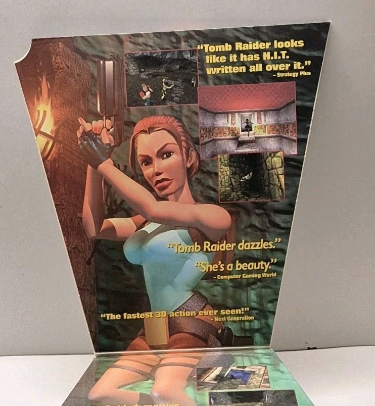 1996 Tomb Raider Trapezoid Box Big Box PC Game Vintage D0S 6.0 Win 95. 1st Ed.