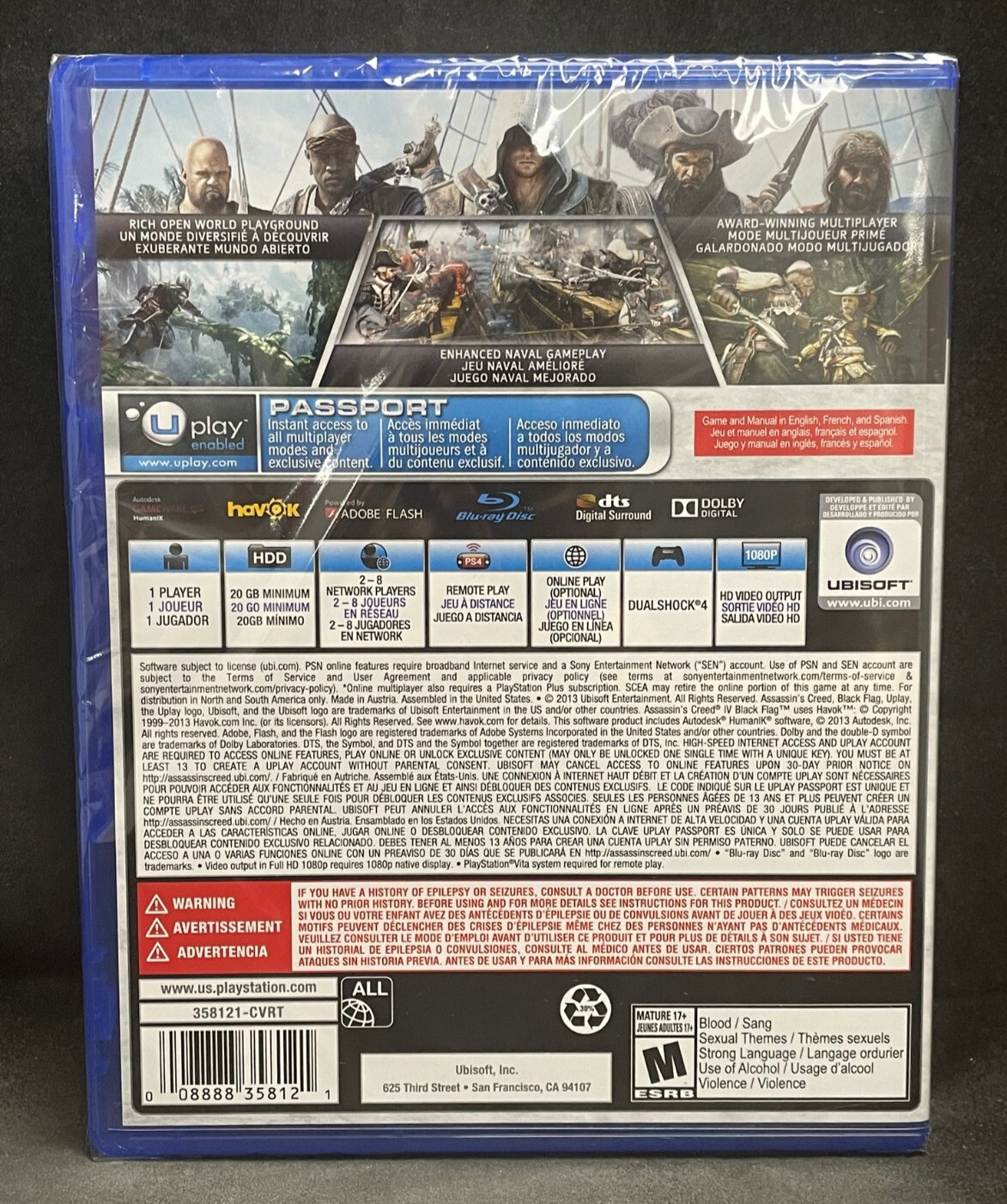 Assassin’s Creed IV: Black Flag (Playstation 4 / PS4) BRAND NEW