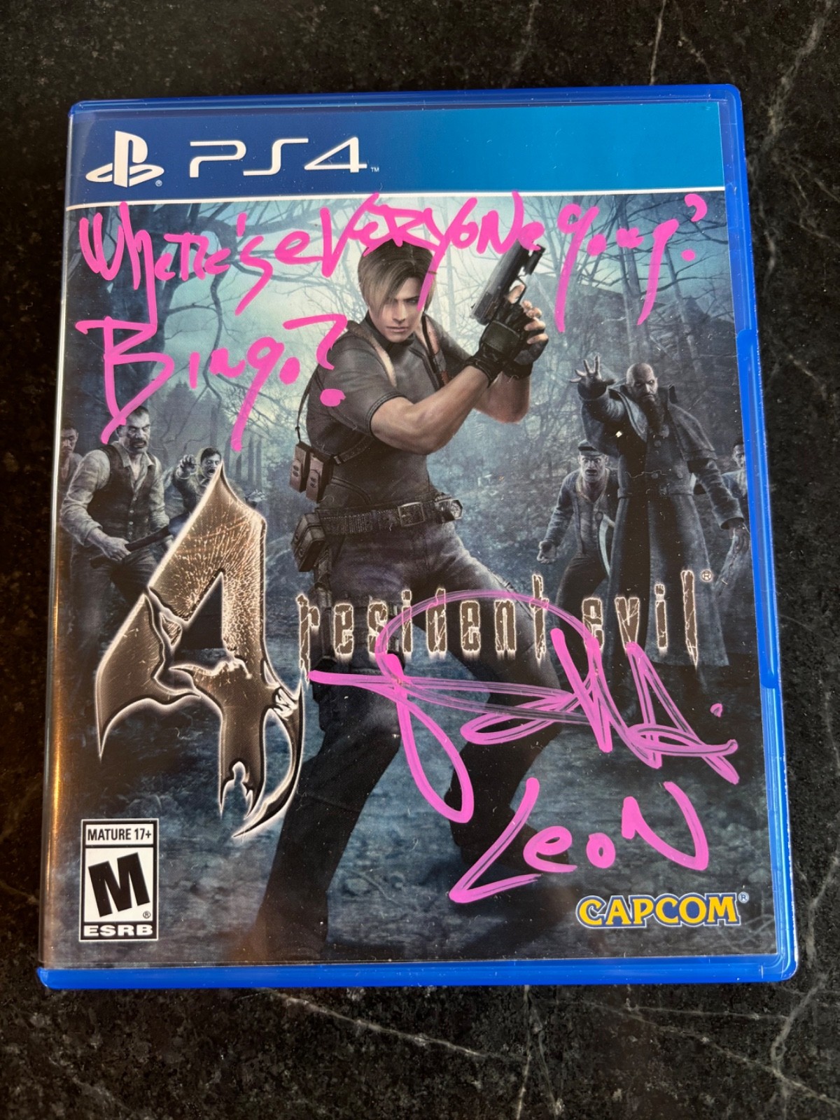 Resident Evil 4 Sony PlayStation 4 Paul Mercier Signed JSA COA OG RE4 Leon