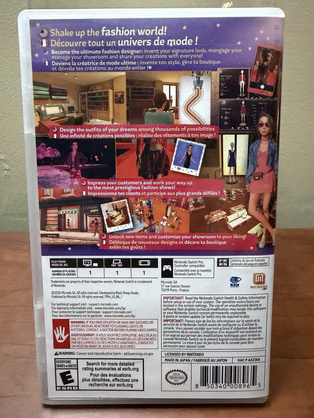 Nintendo Switch Microids Life My Universe Fashion Boutique Rated E for Everyone