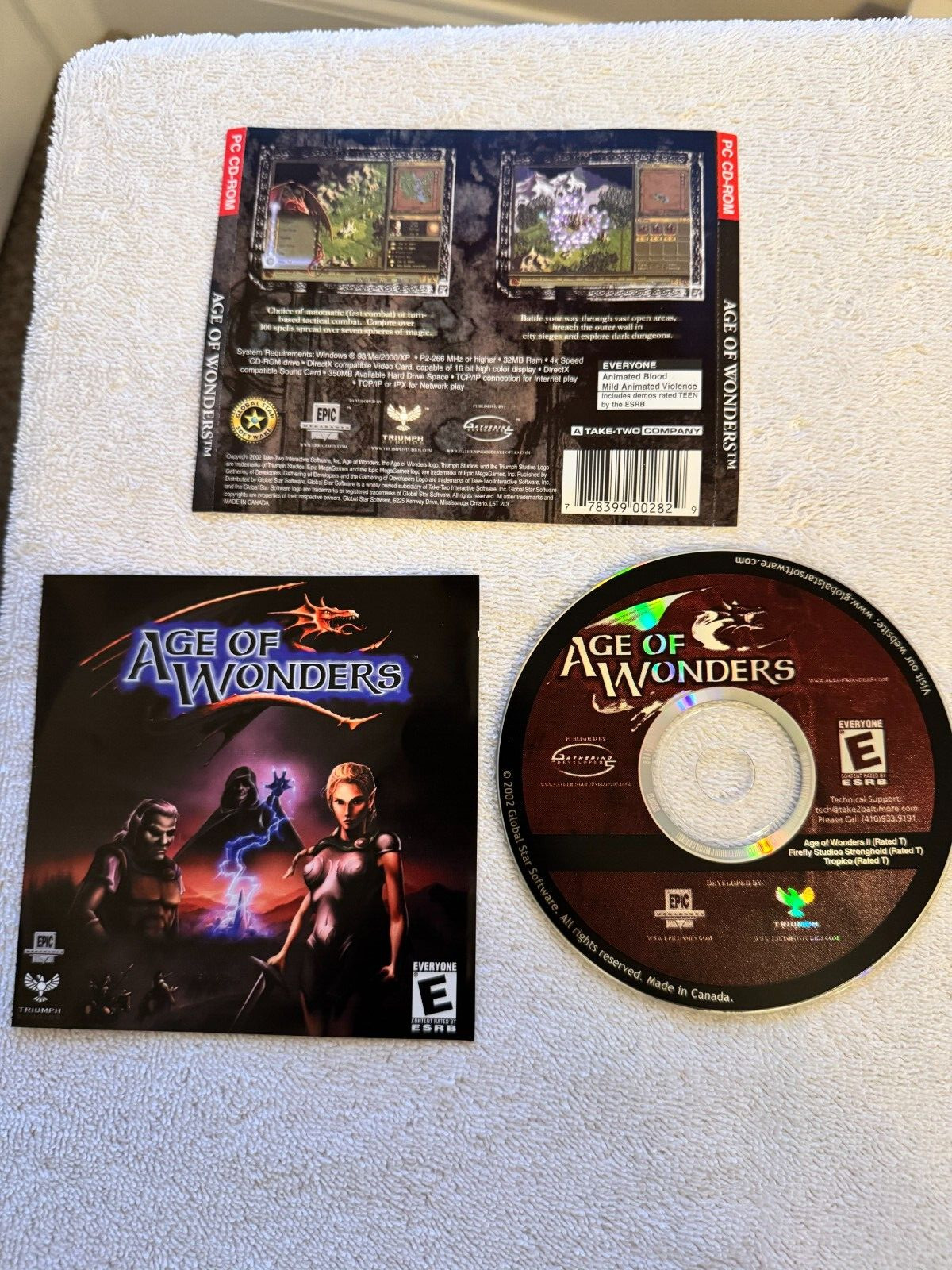 Age of Wonders Jewel Case (PC 2002) – CD & JEWEL CASE INSERTS ONLY!!!