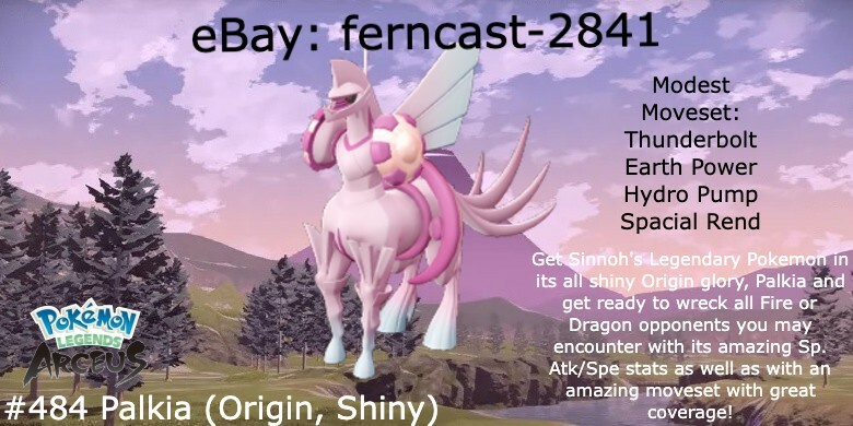Pokemon Legends Arceus Shiny Palkia (Origin) Max Effort Fast Delivery