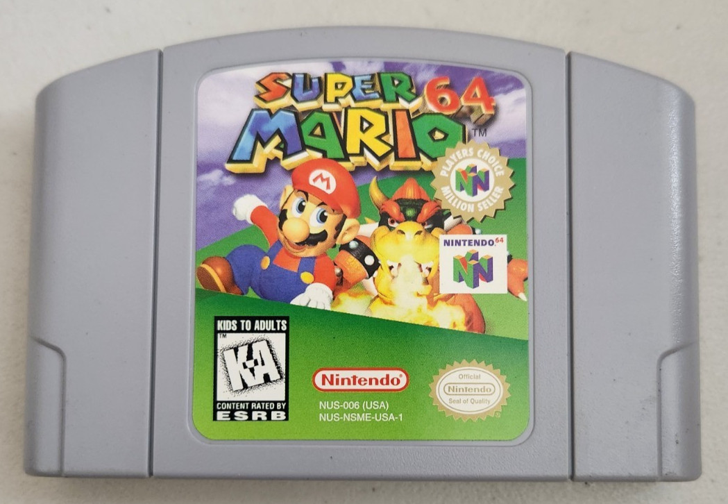 Super Mario 64 (Nintendo 64, 1997) N64 Game Cartridge Only Authentic