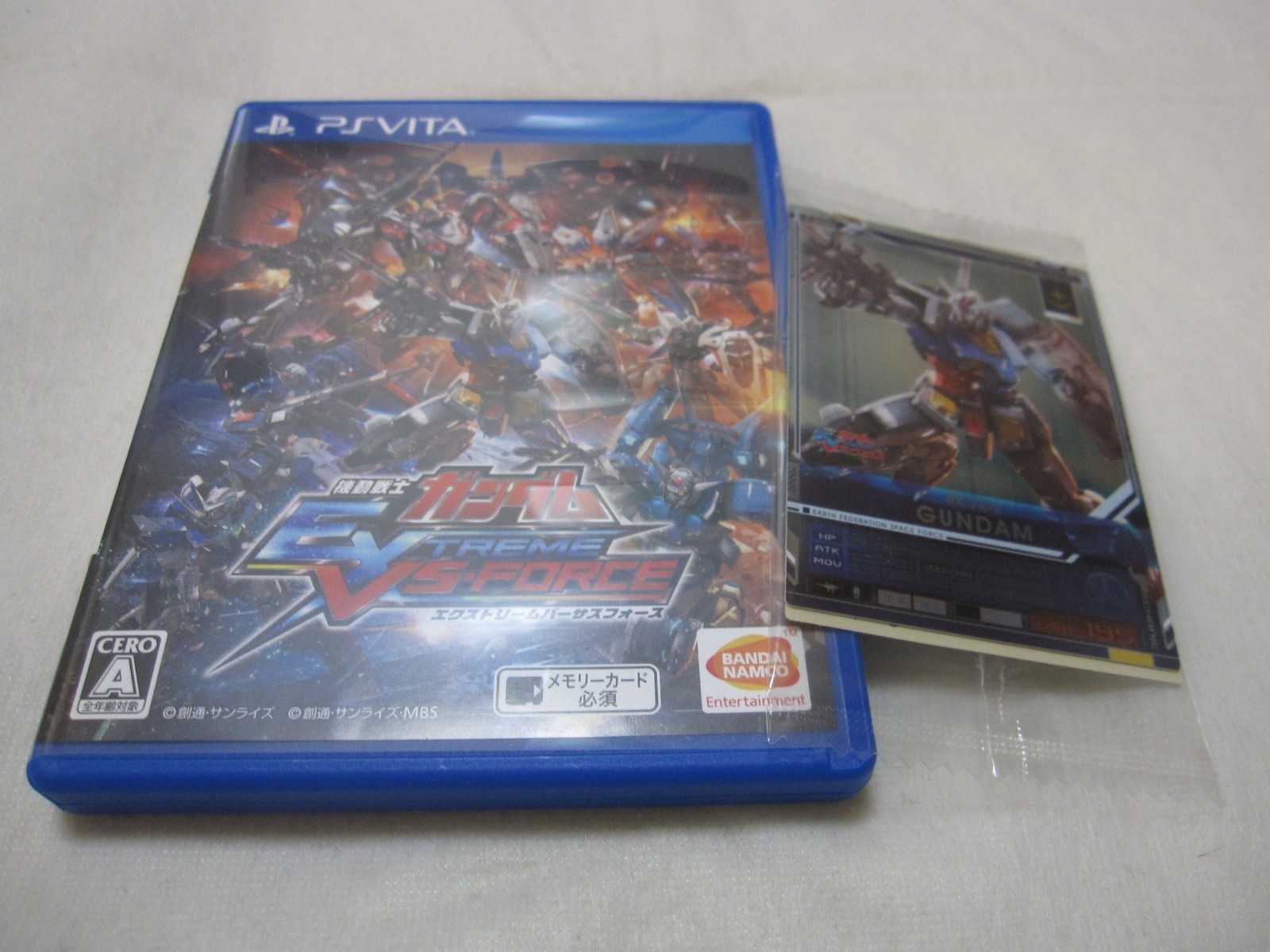 W/Tracking Number. w/Card USED Vita Mobile Suit Gundam EXTREME VS FORCE Japanese