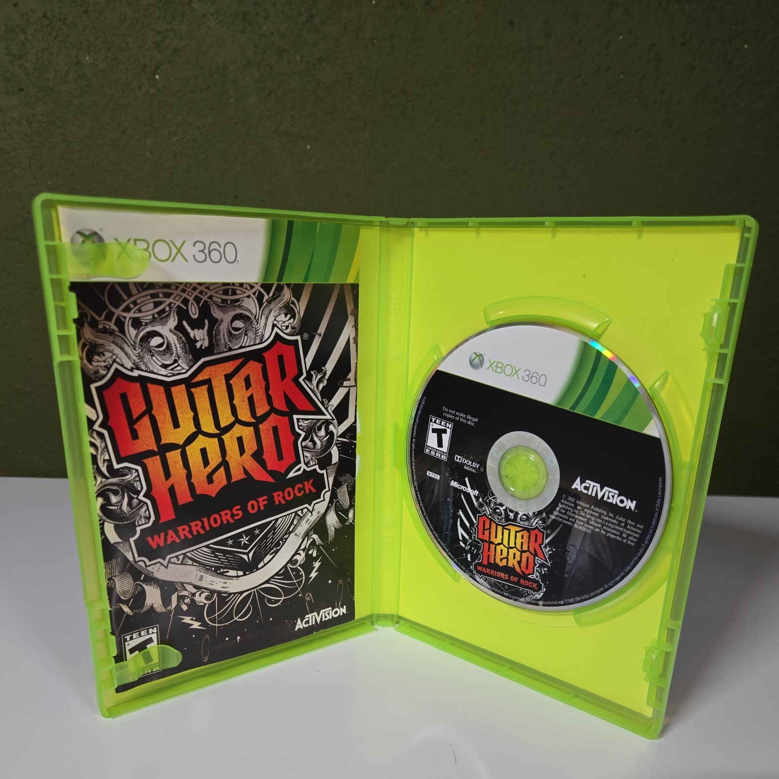 Guitar Hero: Warriors of Rock Xbox 360 Complete w/ Manual (Tested)