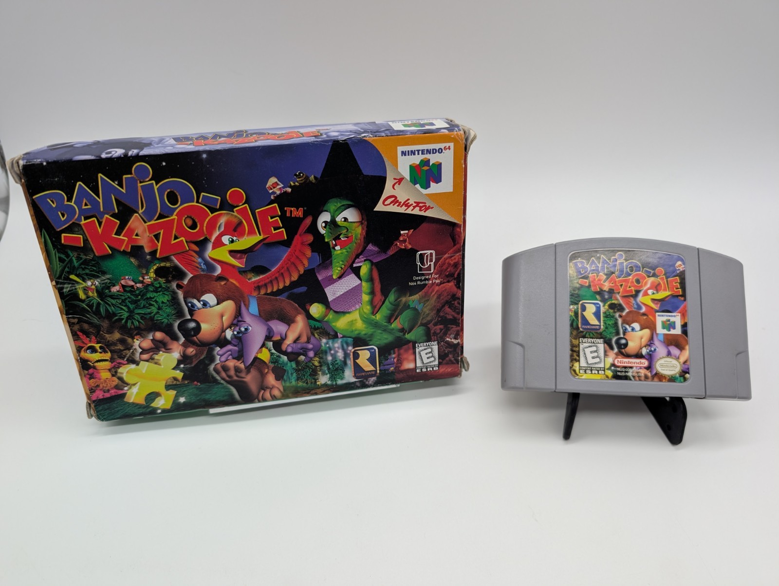 Banjo-Kazooie (Nintendo 64, 1998) Box And Cartridge