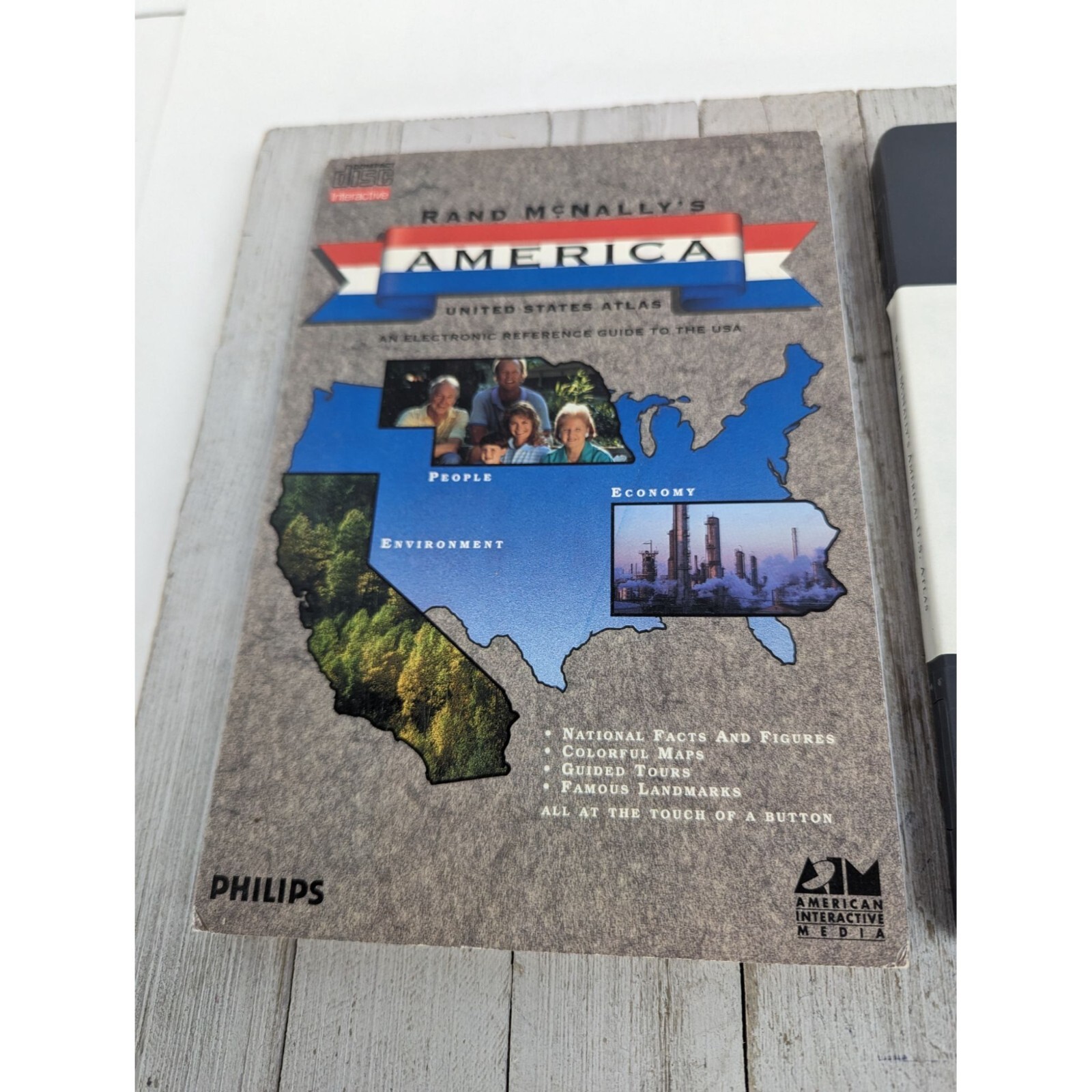 Rand McNallys America United States Atlas Interactive Compact Disc Phillips CD-i