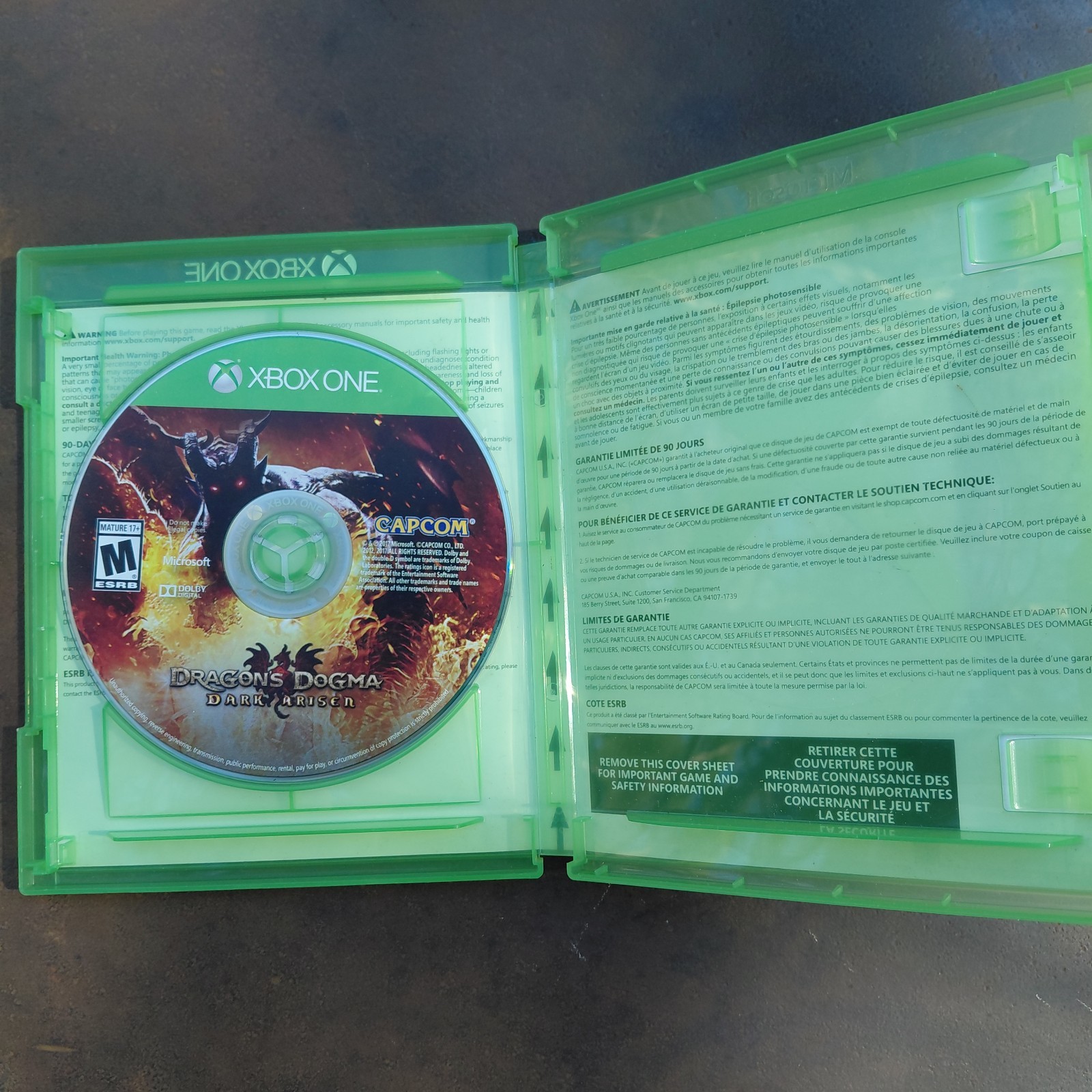 Dragon’s Dogma Dark Arisen Xbox One W/ Case Used