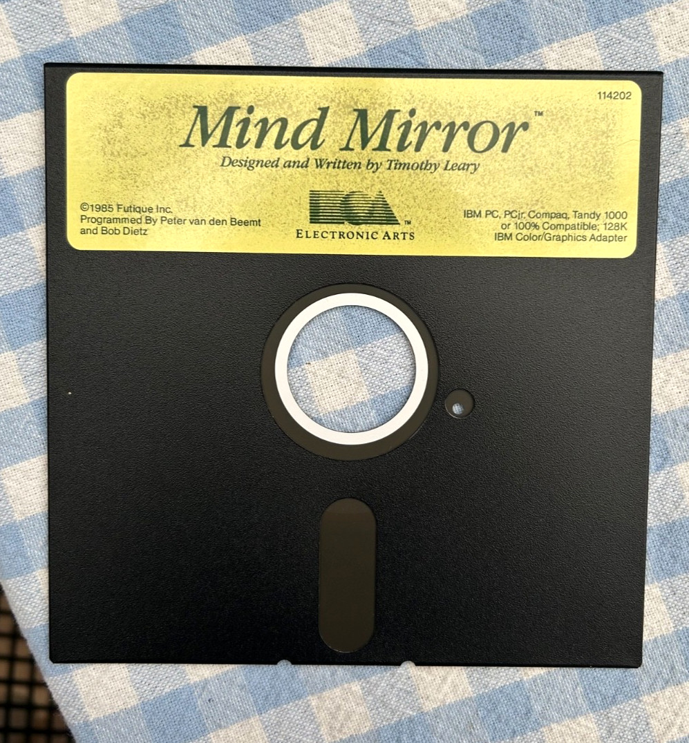 Timothy Leary’s Mind Mirror IBM PC Electronic Arts 1985 Computer Game