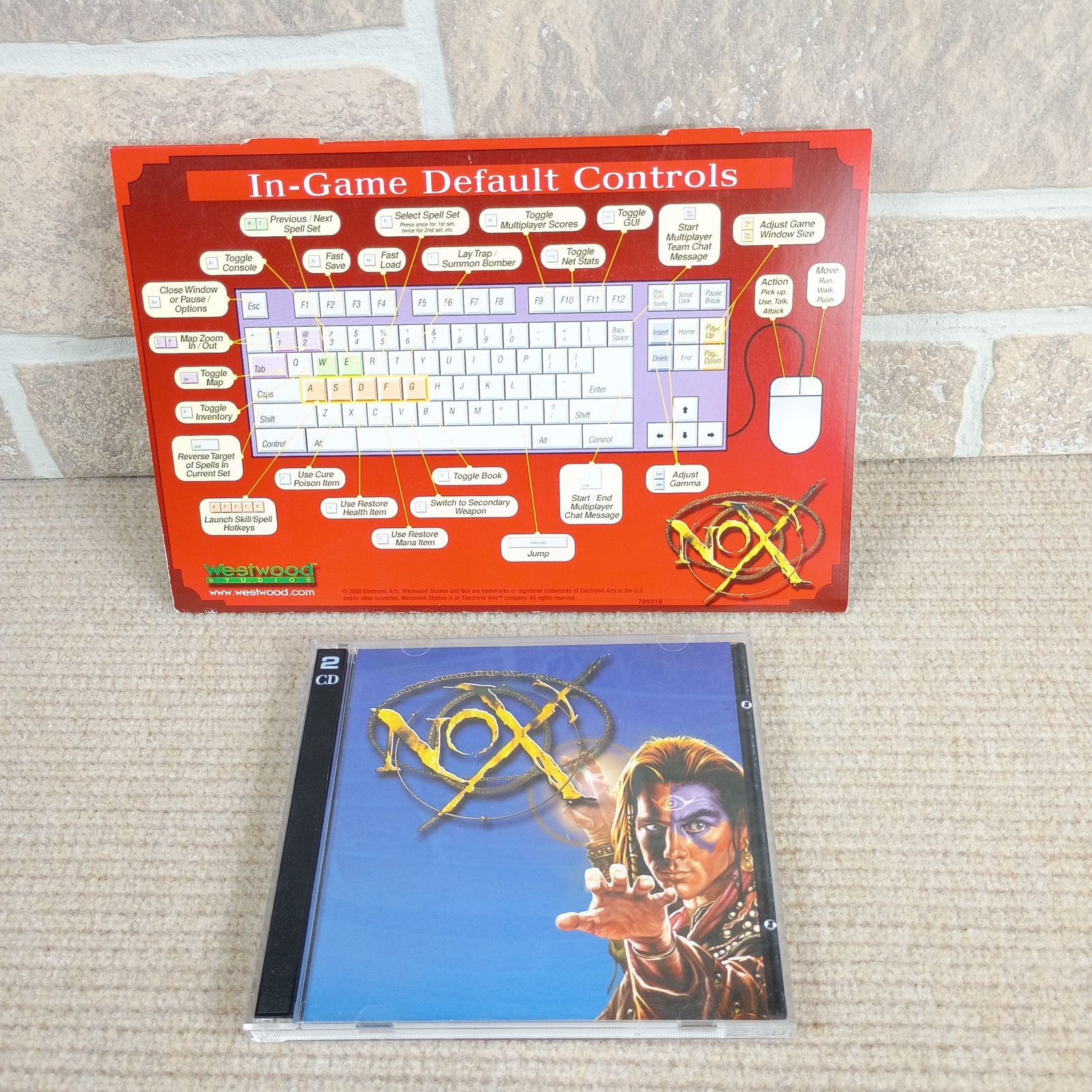 NOX PC CD-ROM Video Game Westwood Studios 2-Disc Set w/Insert Fantasy
