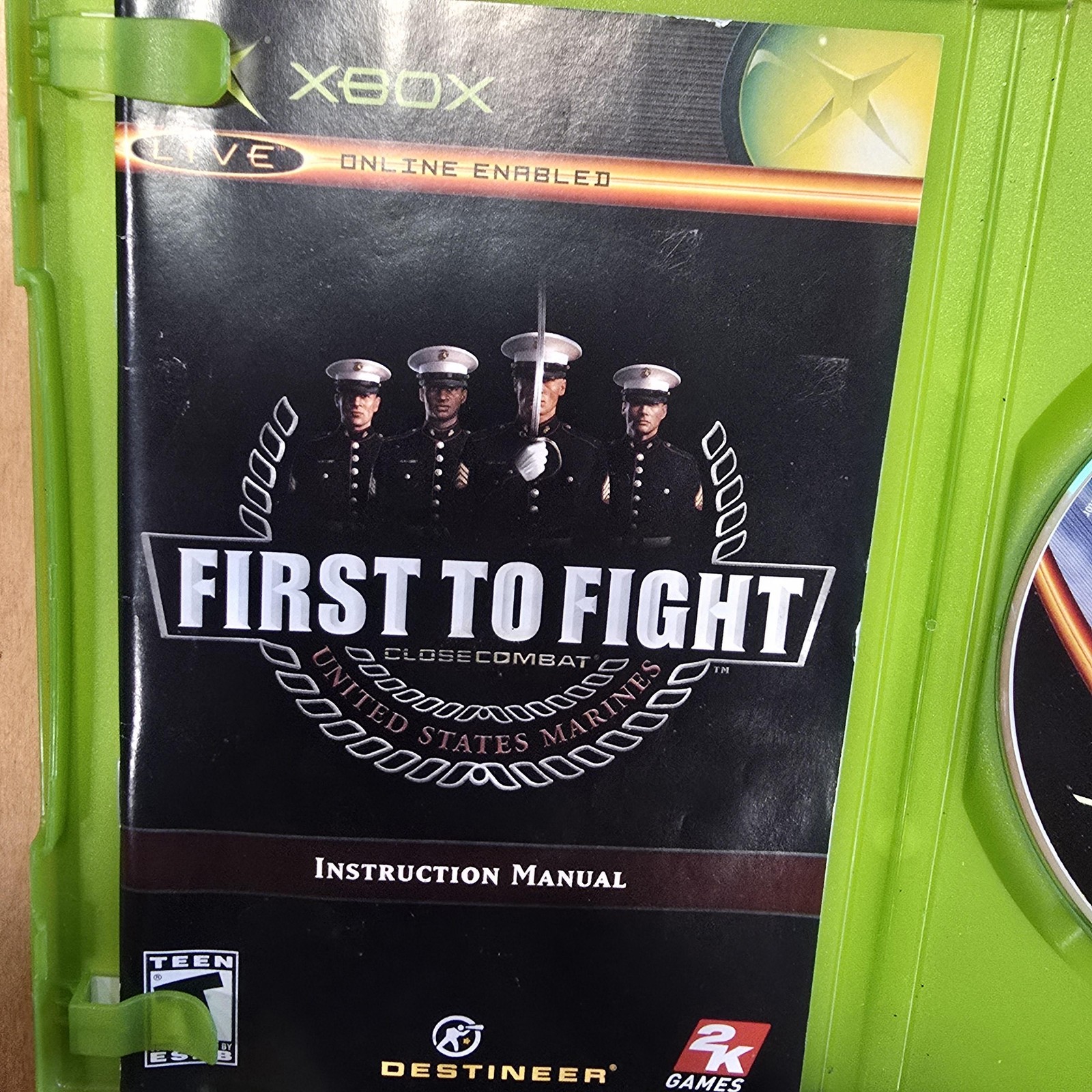 Close Combat First To Fight Microsoft Xbox Game Disc T 2K Games NTSC-U/C 2005