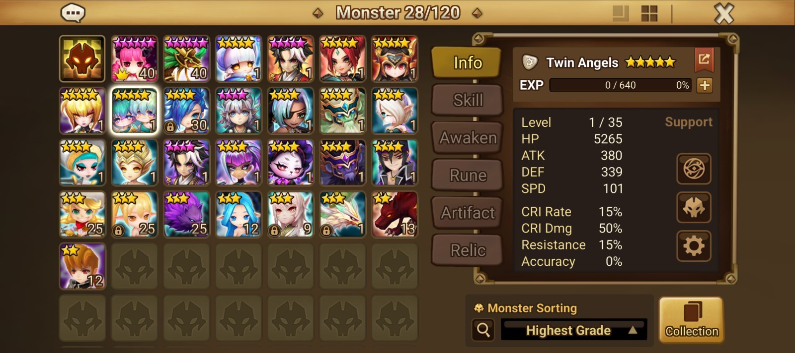 Summoners war Light twin angels 1LD5 (check desc)