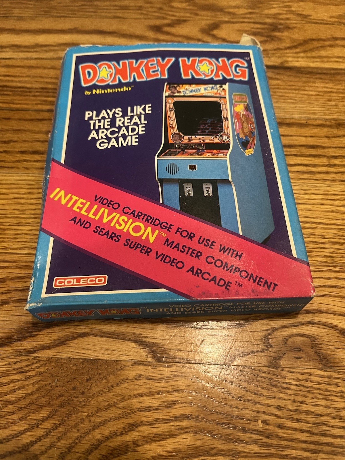 Donkey Kong by Nintendo (Intellivision Game Cartridge, 1981) w/ Box & Manual