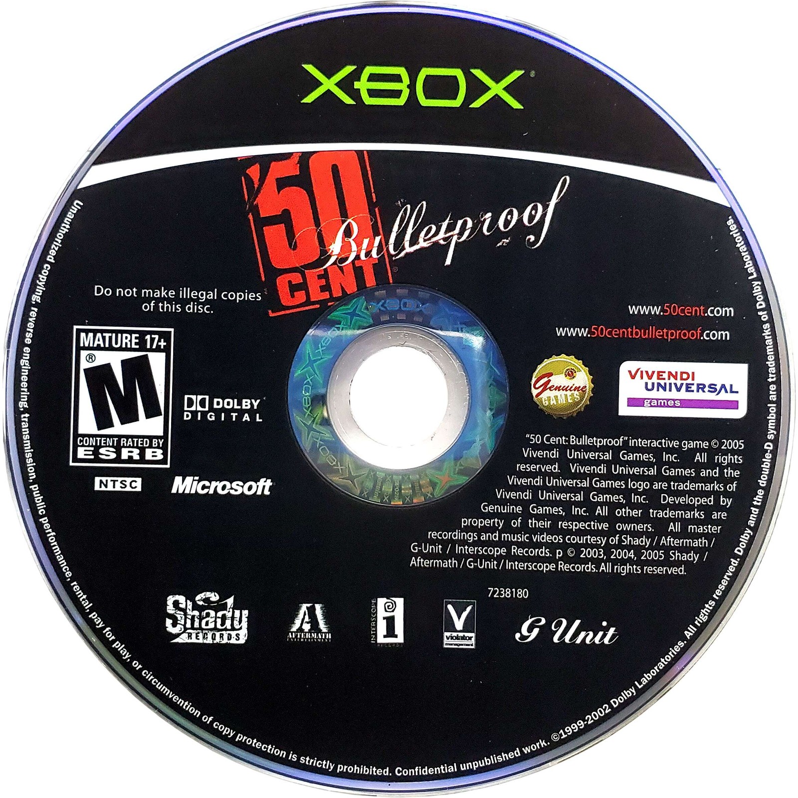 50 Cent Bulletproof – Microsoft Xbox Tested 1Y Guarantee