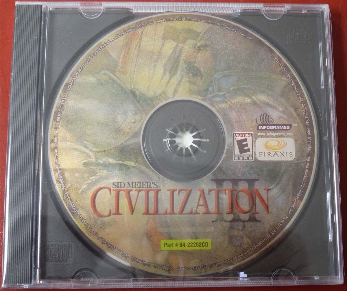 Video Game PC Sid Meier’s Civilization III 3 NEW SEALED Jewel no front insert