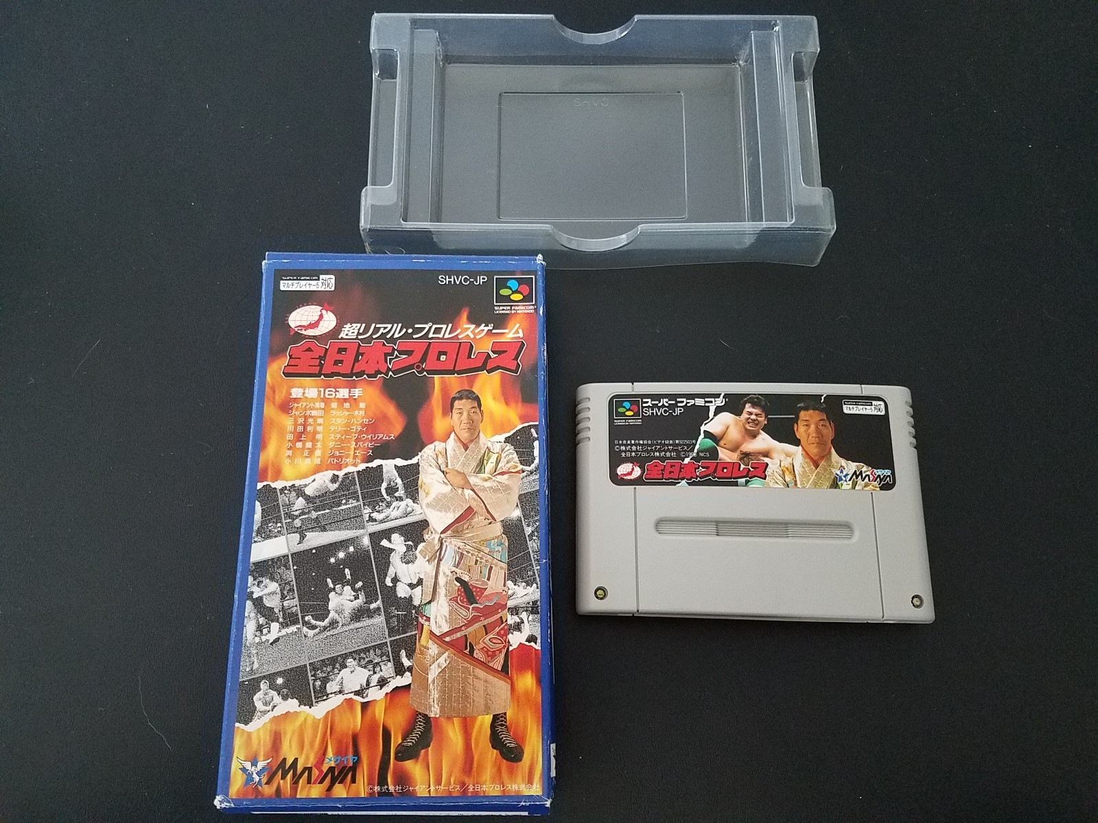 Nintendo Super Famicom SFC All Japan Pro Wrestling w/box Import Japanese US SELL