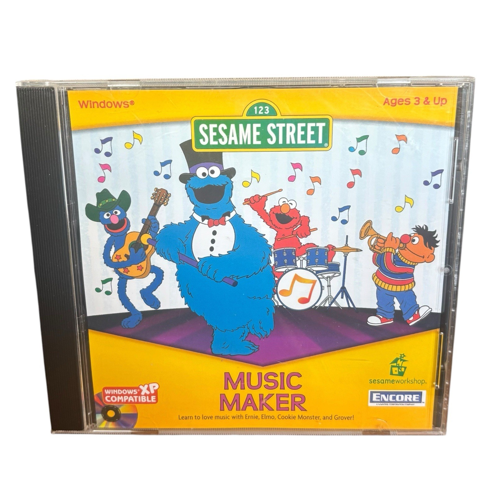 123 Sesame Street Music Maker Windows XP Compatible CD-ROM 1999 Sesame Workshop