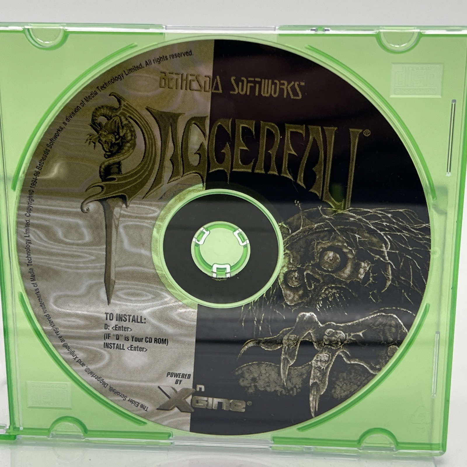 Elder Scrolls Daggerfall PC DOS Win 1996 Xngine Bethesda Softworks CD Rom Disc