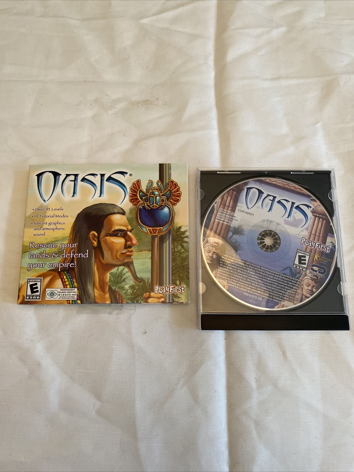 Oasis PC CD-ROM Puzzle Game PlayFirst Vintage Y2K Windows CD Complete