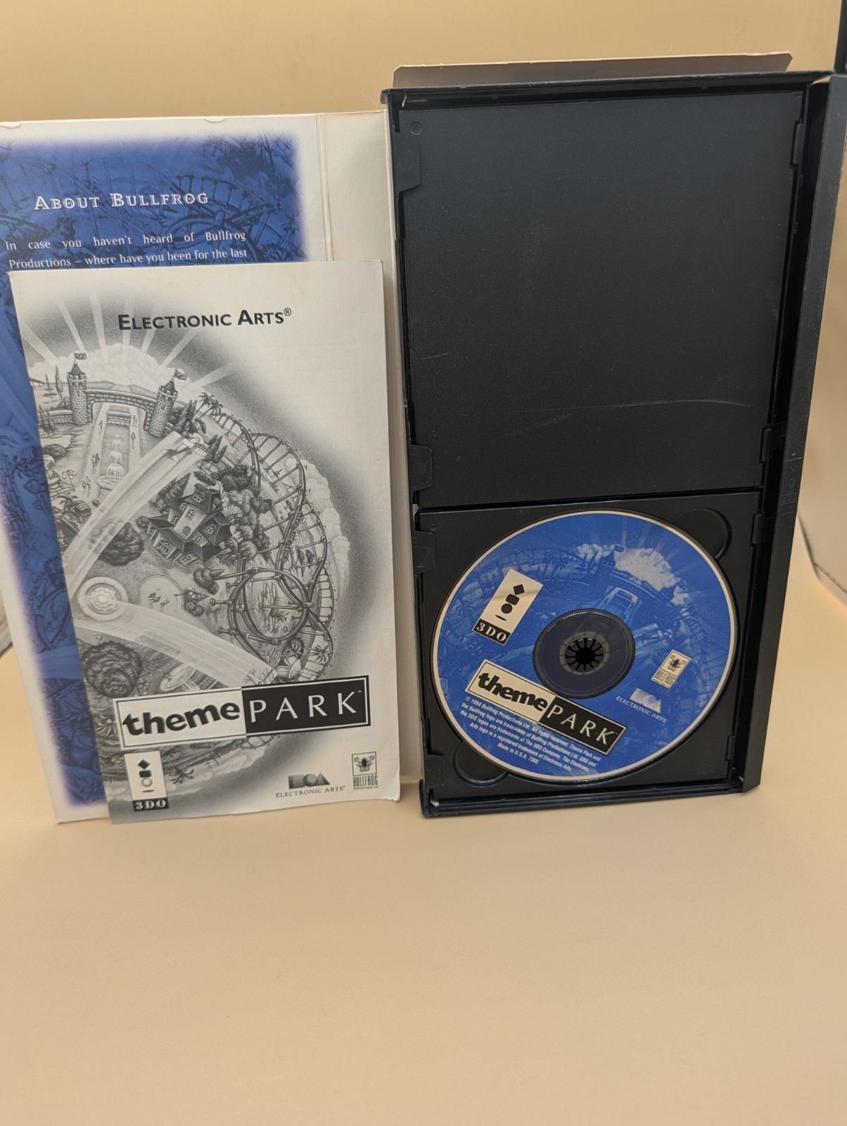 Theme Park for 3DO Long Box With Manual, Tested, Works!