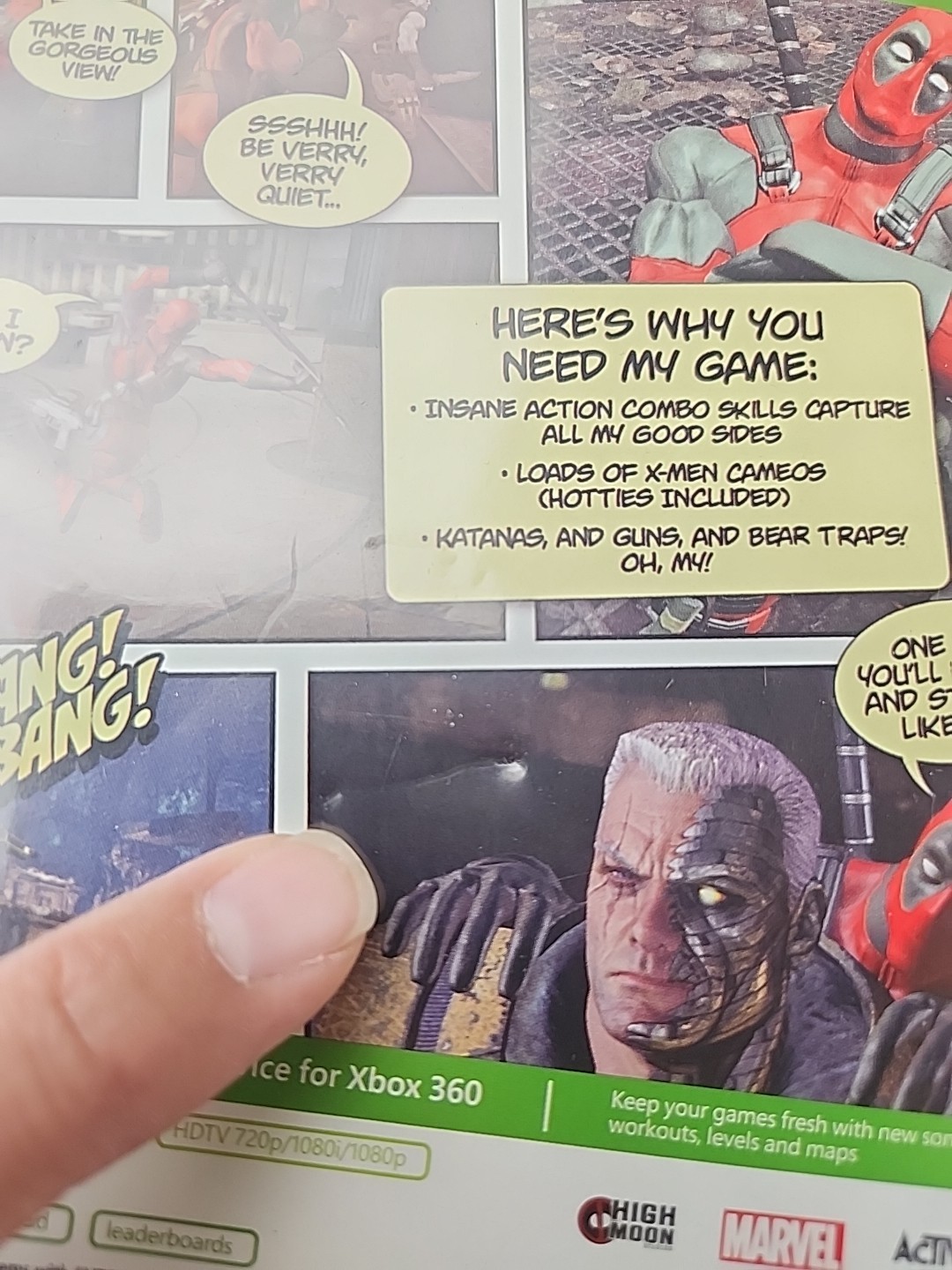 Deadpool (M) – Microsoft Xbox 360 Xbox 360 Video Games Hero Game Marvel RARE