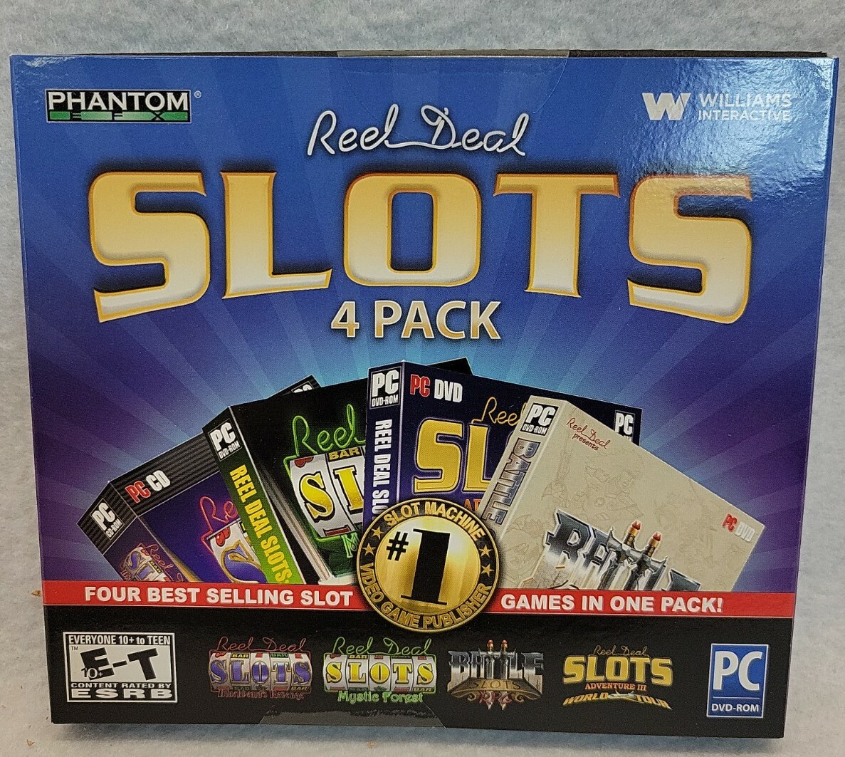 Vintage Casino Slots PC Game 4 Pack World Tour Battle CD ROM New sealed
