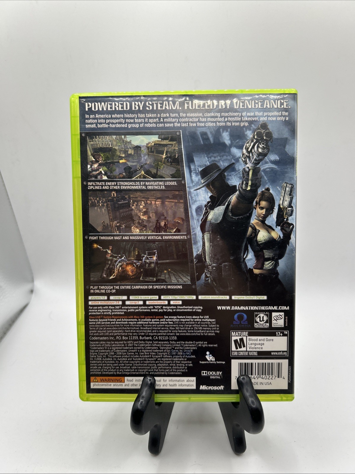Damnation – Microsoft Xbox 360 Complete In Box Tested