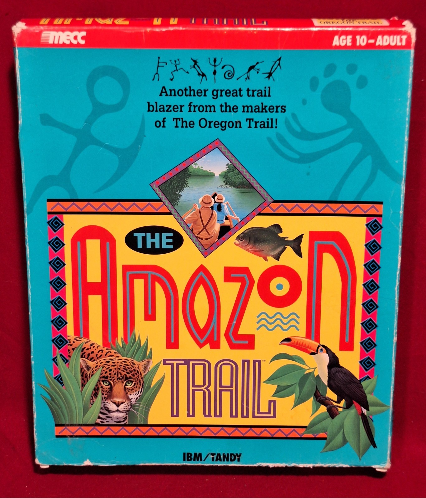 Vintage 1993 Amazon Trail 3.5″ Disk Big Box IBM / TANDY PC CIB MECC
