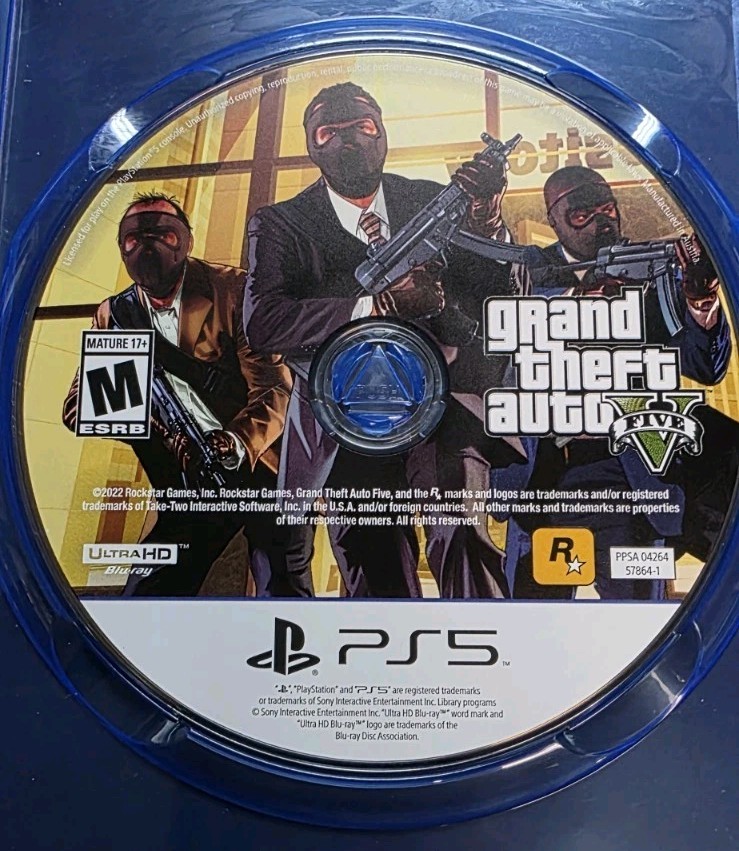 Grand Theft Auto V Playstation 5 Disc PS5 GTA Excellent Condition