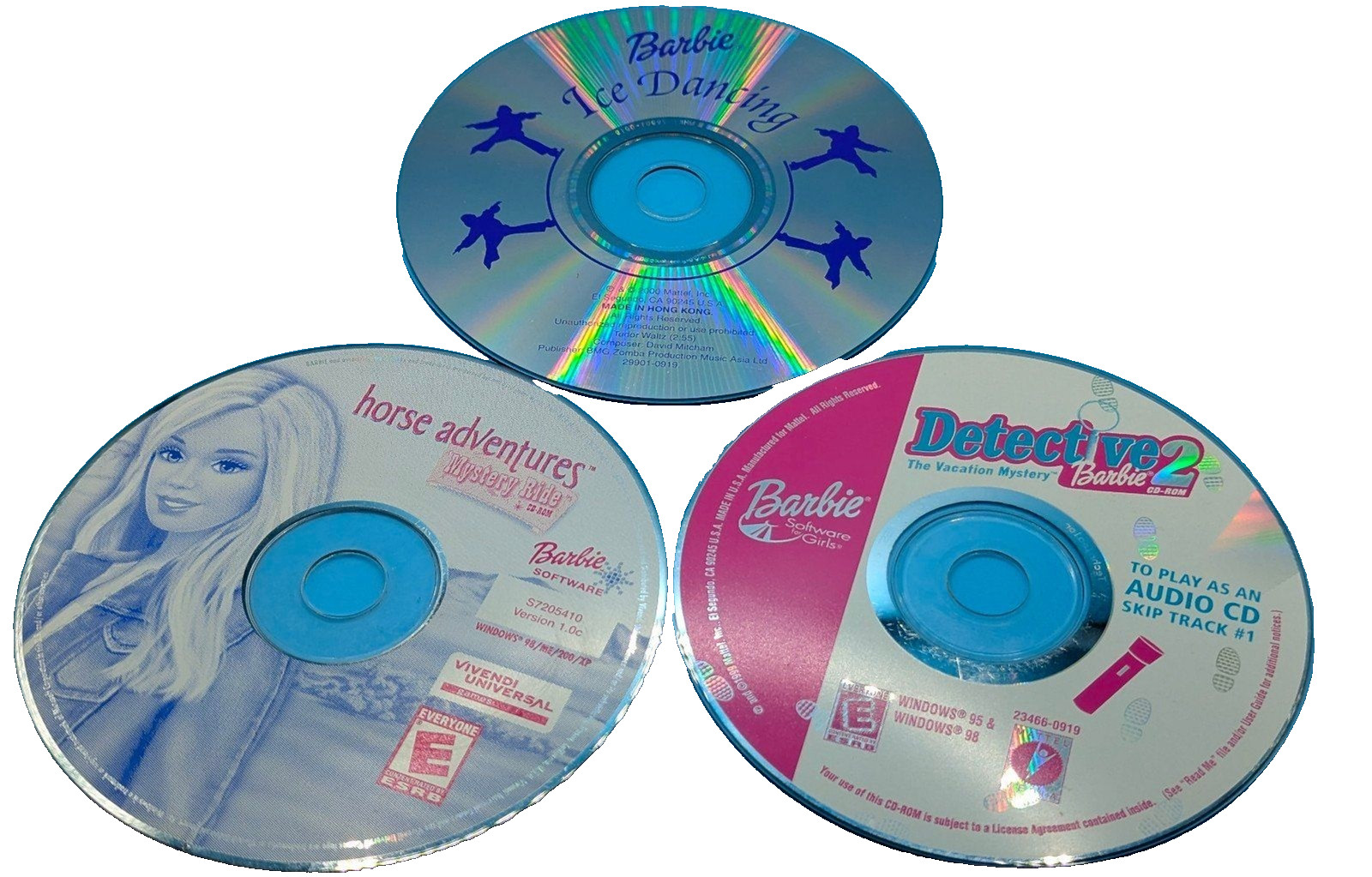 Barbie Horse Adventures Mystery Ride & Barbie Detective 2 PC Games Lot (TESTED)