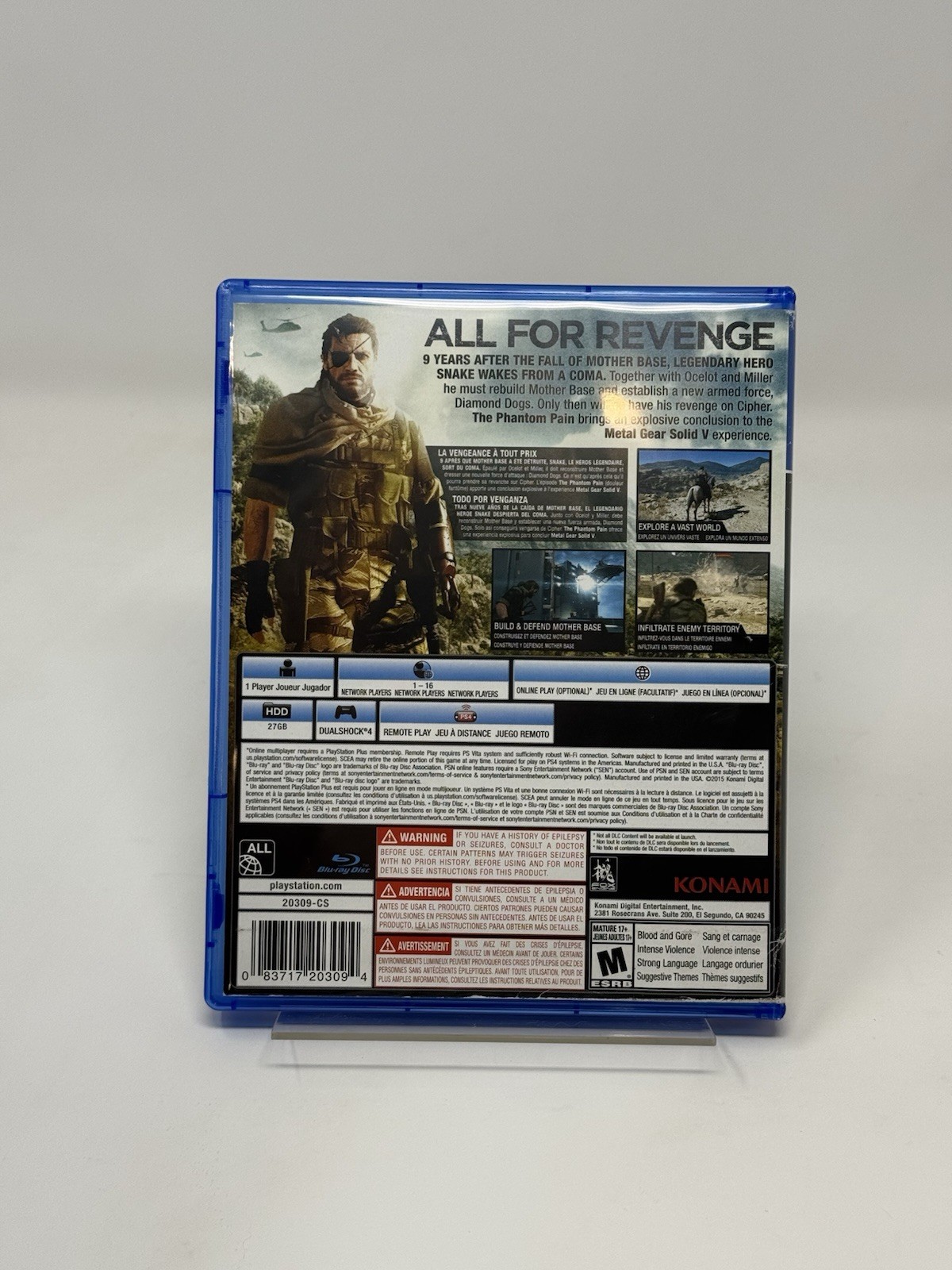 Metal Gear Solid V: The Phantom Pain – PS4 PlayStation 4 CIB Complete Tested