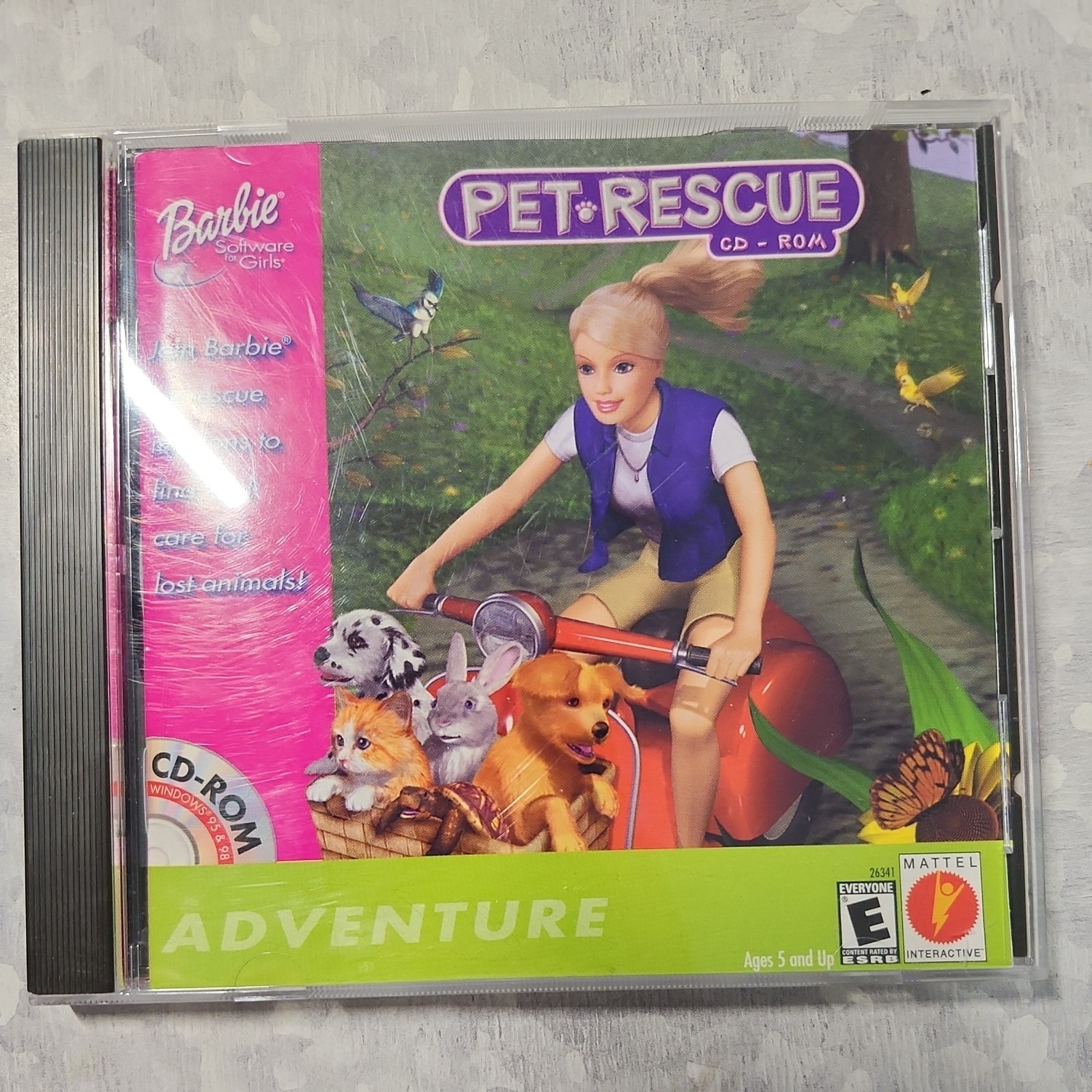 Barbie Pet Rescue CD-ROM PC Game 2000 Mattel Interactive Adventure Windows
