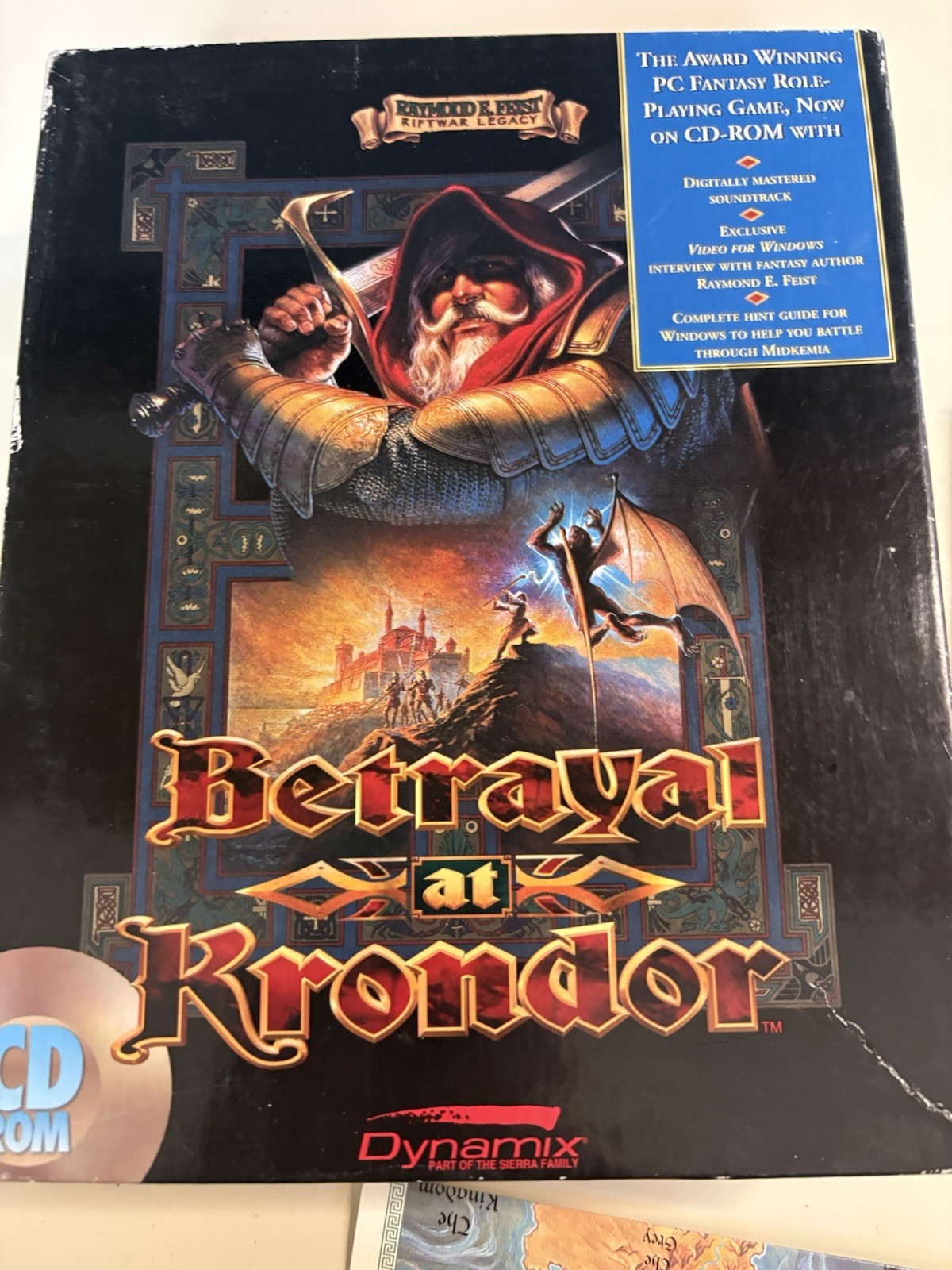 Betrayal At Krondor – Big Box Vintage 1994 IBM PC CD-ROM RPG Game – CIB Complete