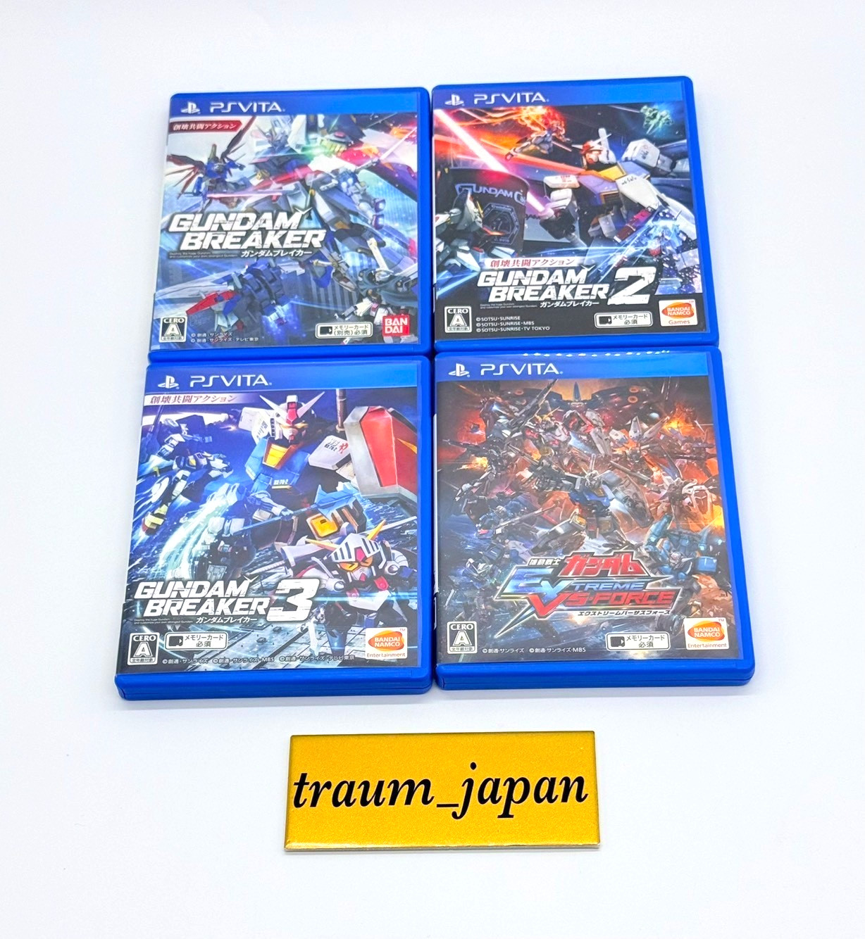 Gundam Breaker 1+2+3 & Mobile Suit Gundam Extreme VS-Force PS VITA Tested Games