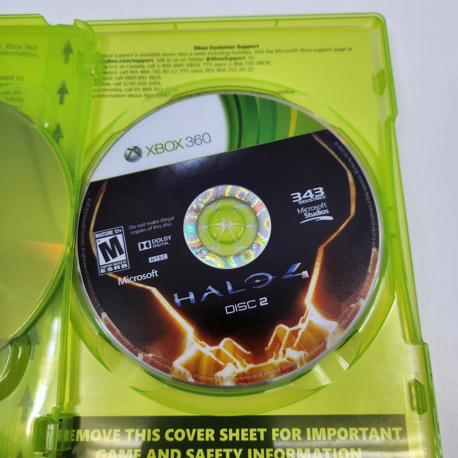 Halo 4 Not For Resale Microsoft Xbox 360 M Mature 17+ No Manual Pre-owned