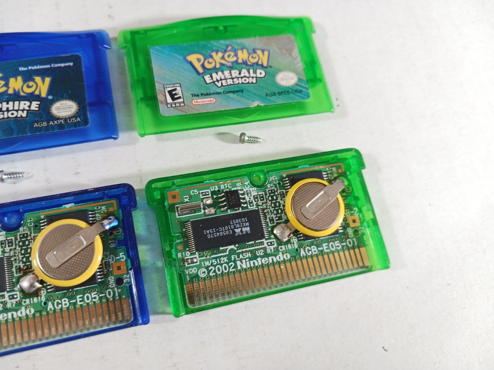 Pokémon Emerald Ruby Sapphire Authentic New Battery GBA Lot Good Shape Pokemon