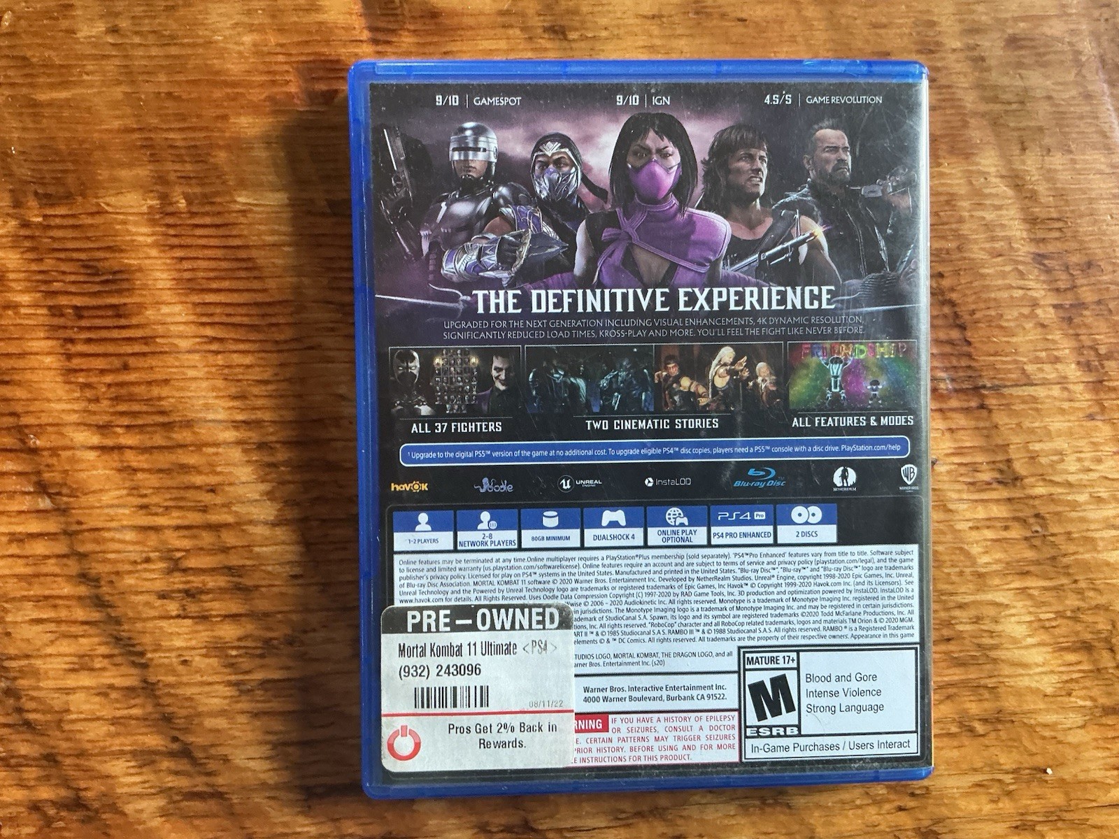 Mortal Kombat 11 Ultimate – Sony PlayStation 4 Complete, Tested