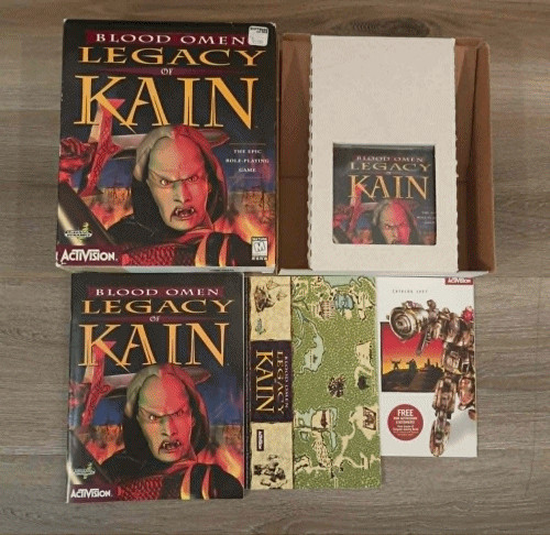 Blood Omen Legacy of Kain PC CD-Rom Big Box Vintage CIB RARE 1997