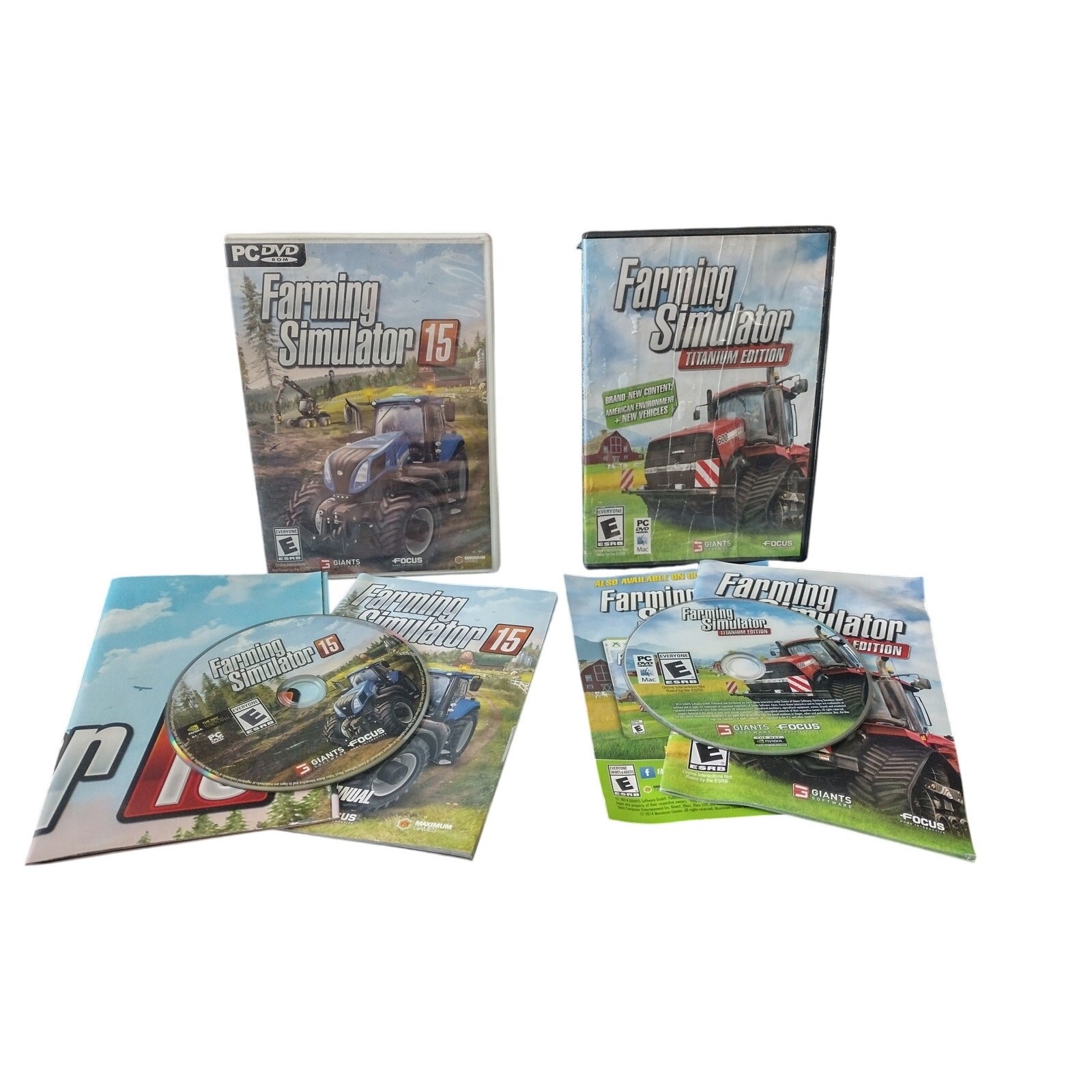 Farming Simulator PC Game Lot – FS 15 & FS 2013 Titanium Edition – Windows DVD