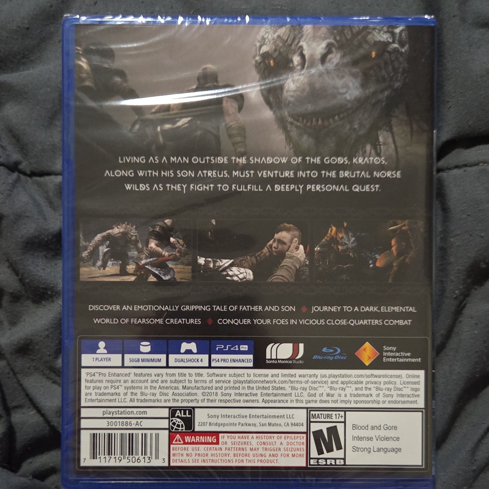 God of War (PS4) 2018 M Mature Action & Adventure 1 Player NTSC-U/C