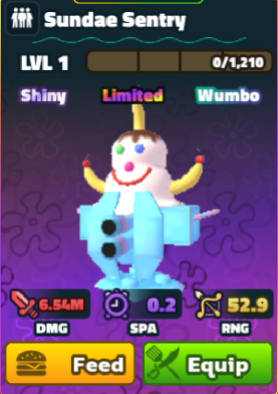 SUNDAE SENTRY SW – SpongeBob Tower Defense SBTD
